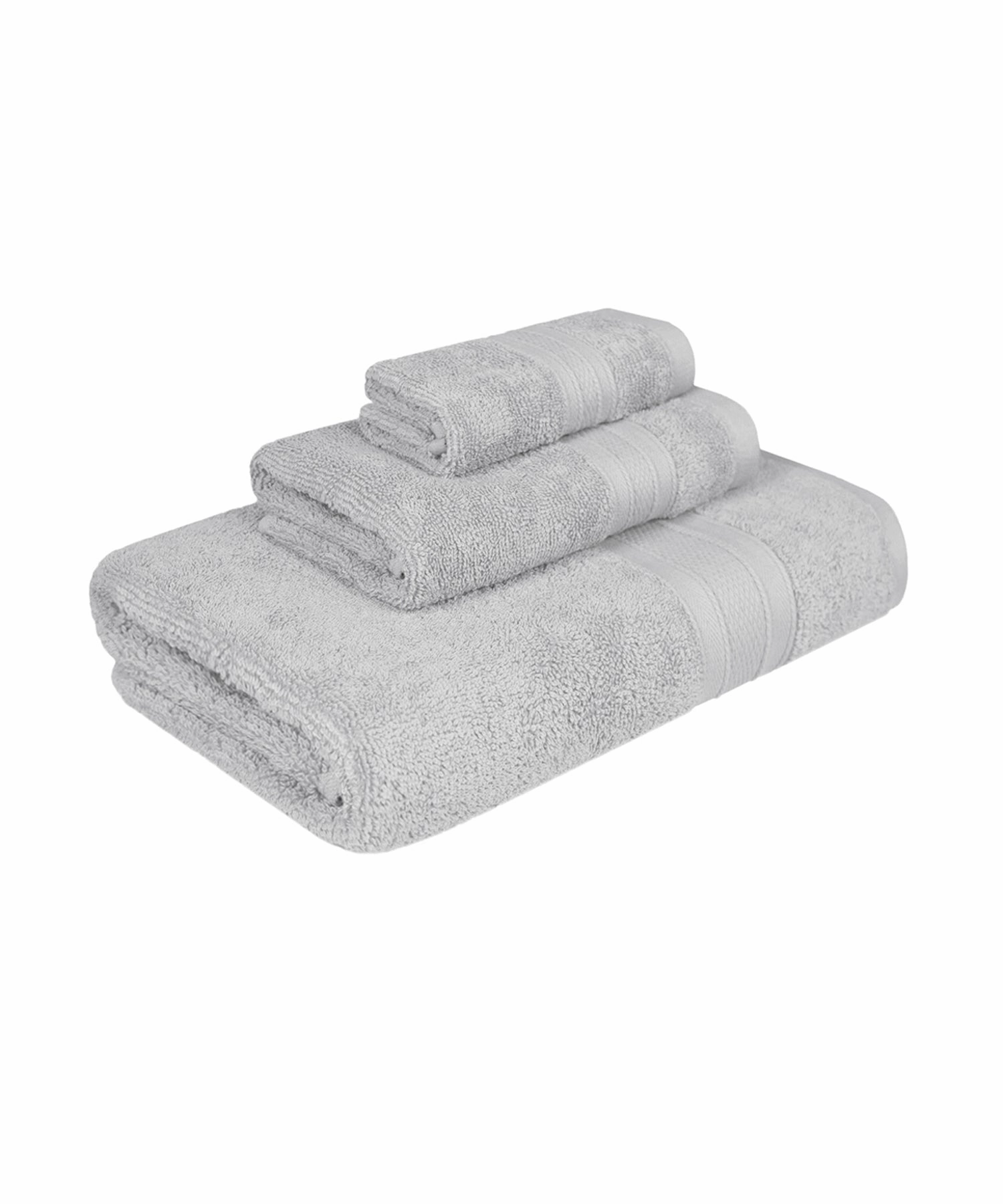 Soft Comfort, 3Pc Set,Air Rich Technology Towel Set ,509 GSM,Silver