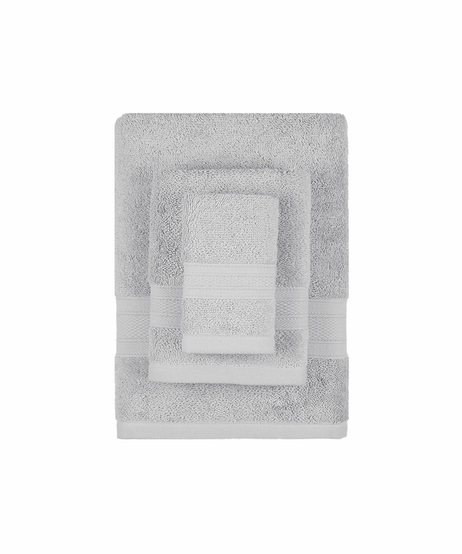 Soft Comfort, 3Pc Set,Air Rich Technology Towel Set ,509 GSM,Silver