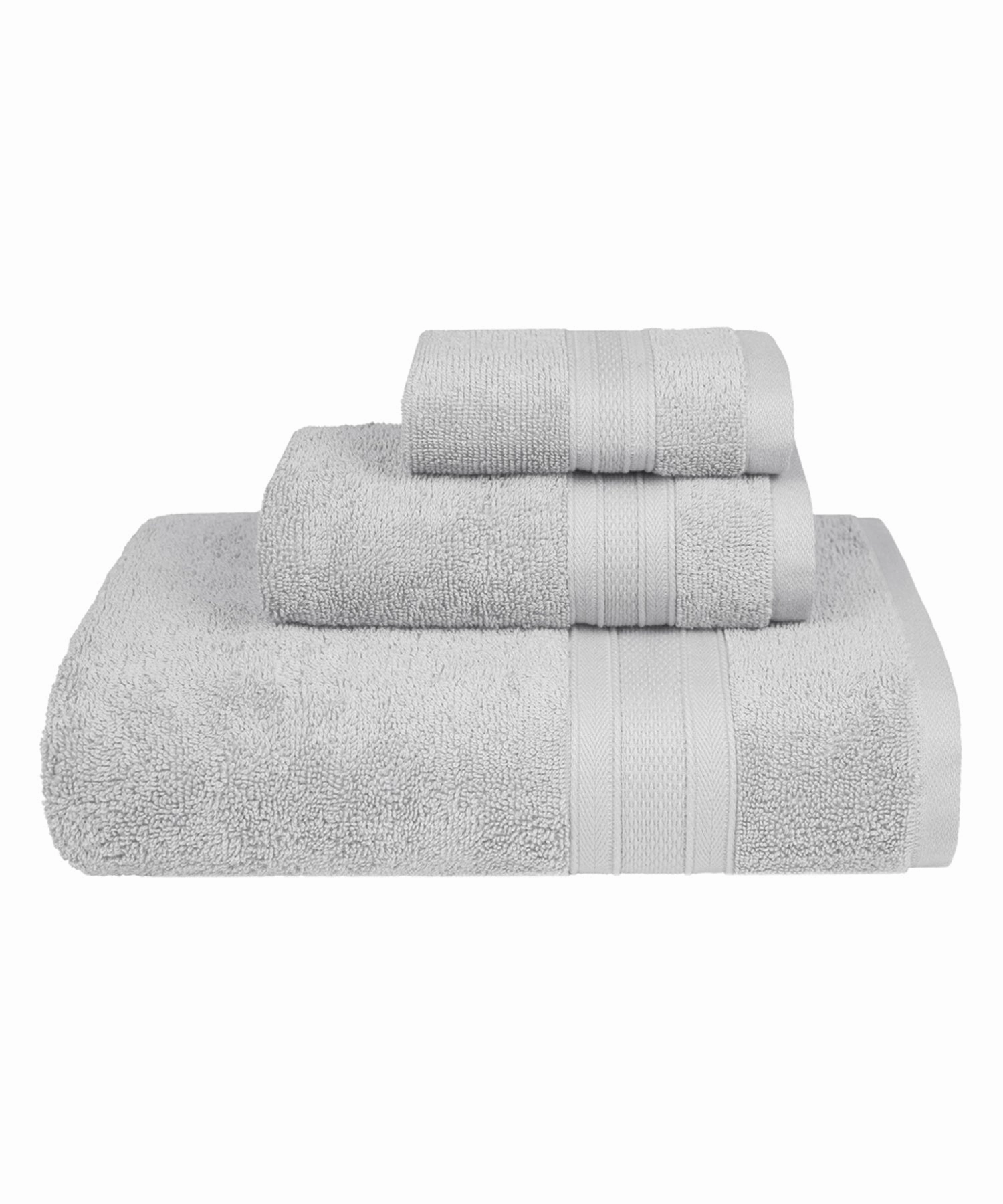 Soft Comfort, 3Pc Set,Air Rich Technology Towel Set ,509 GSM,Silver