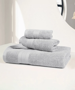 Soft Comfort, 3Pc Set,Air Rich Technology Towel Set ,509 GSM,Silver bath towels,soft towels,bathroom textiles