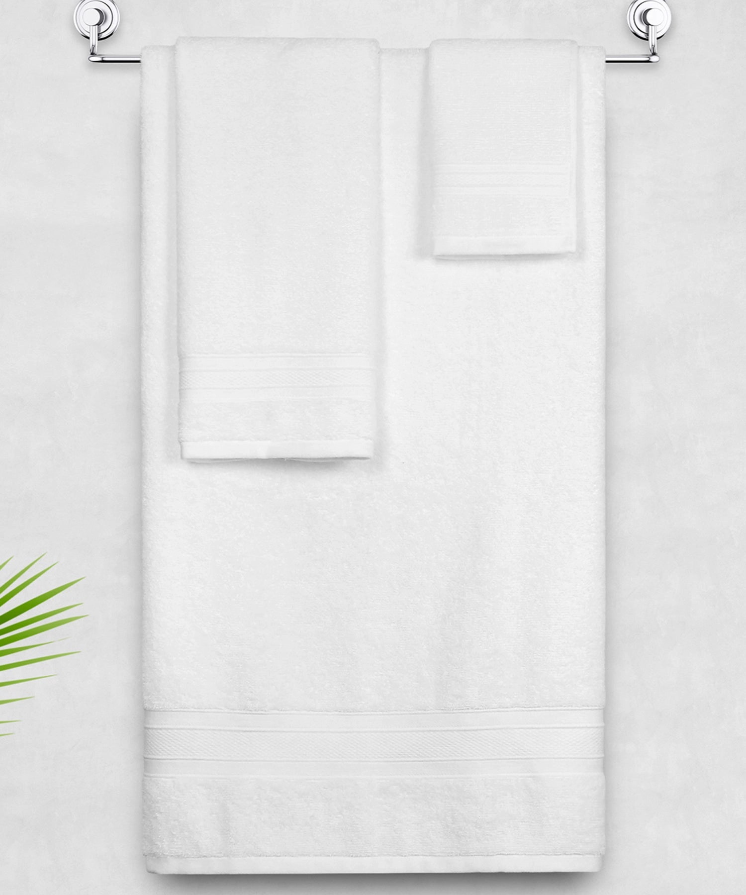 Soft Comfort, 3Pc Set,Air Rich Technology Towel Set ,509 GSM,White