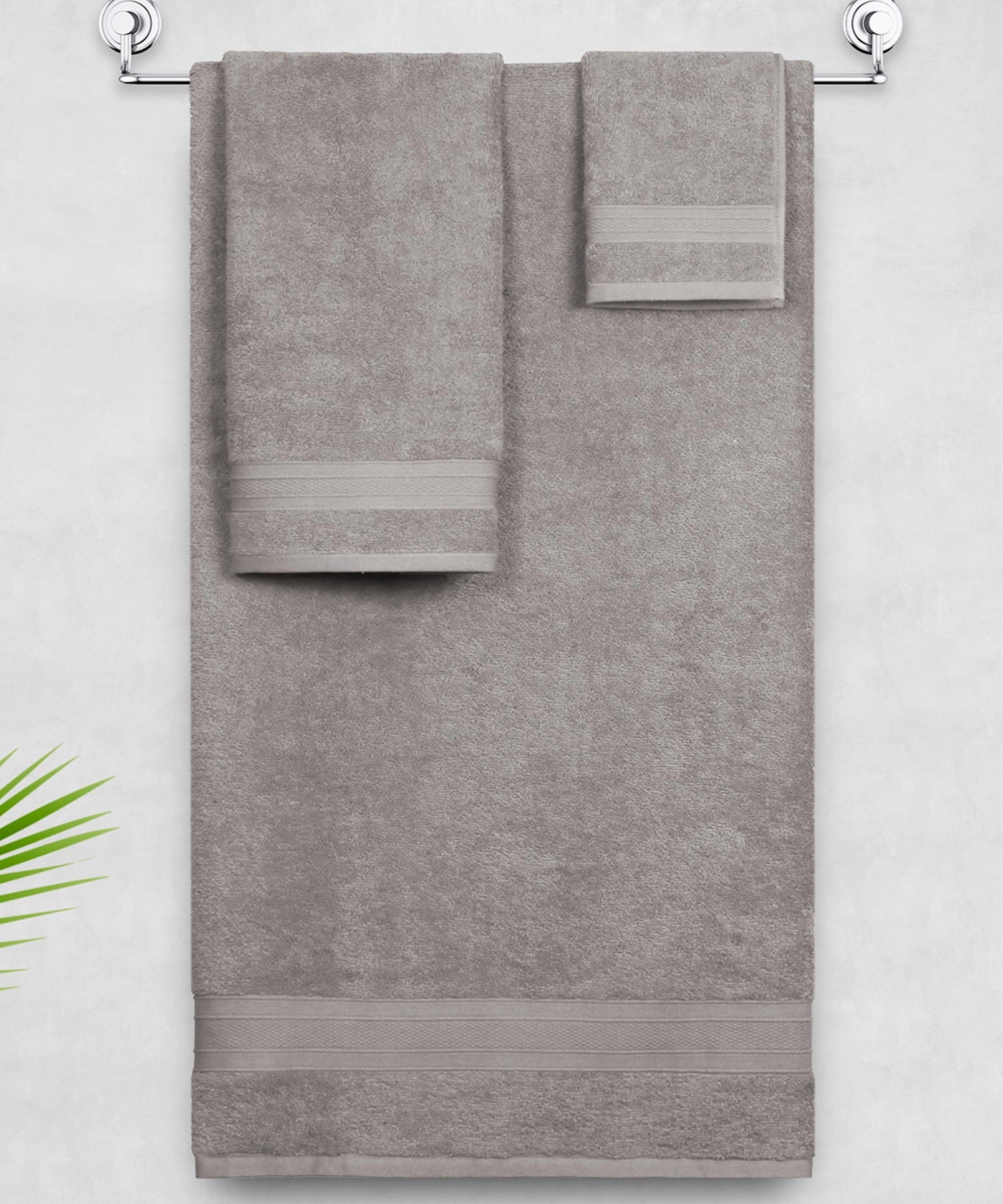 Soft Comfort, 3Pc Set,Air Rich Technology Towel Set , 509 GSM,Charcoal