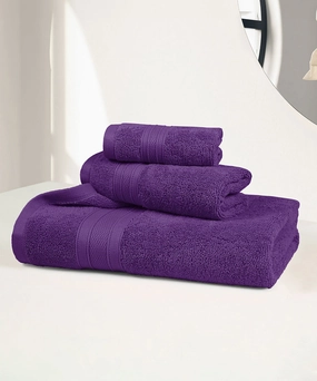 Soft Comfort, 3Pc Set,Air Rich Technology Towel Set ,, 509 GSM,Plum bath towels,soft towels,bathroom textiles
