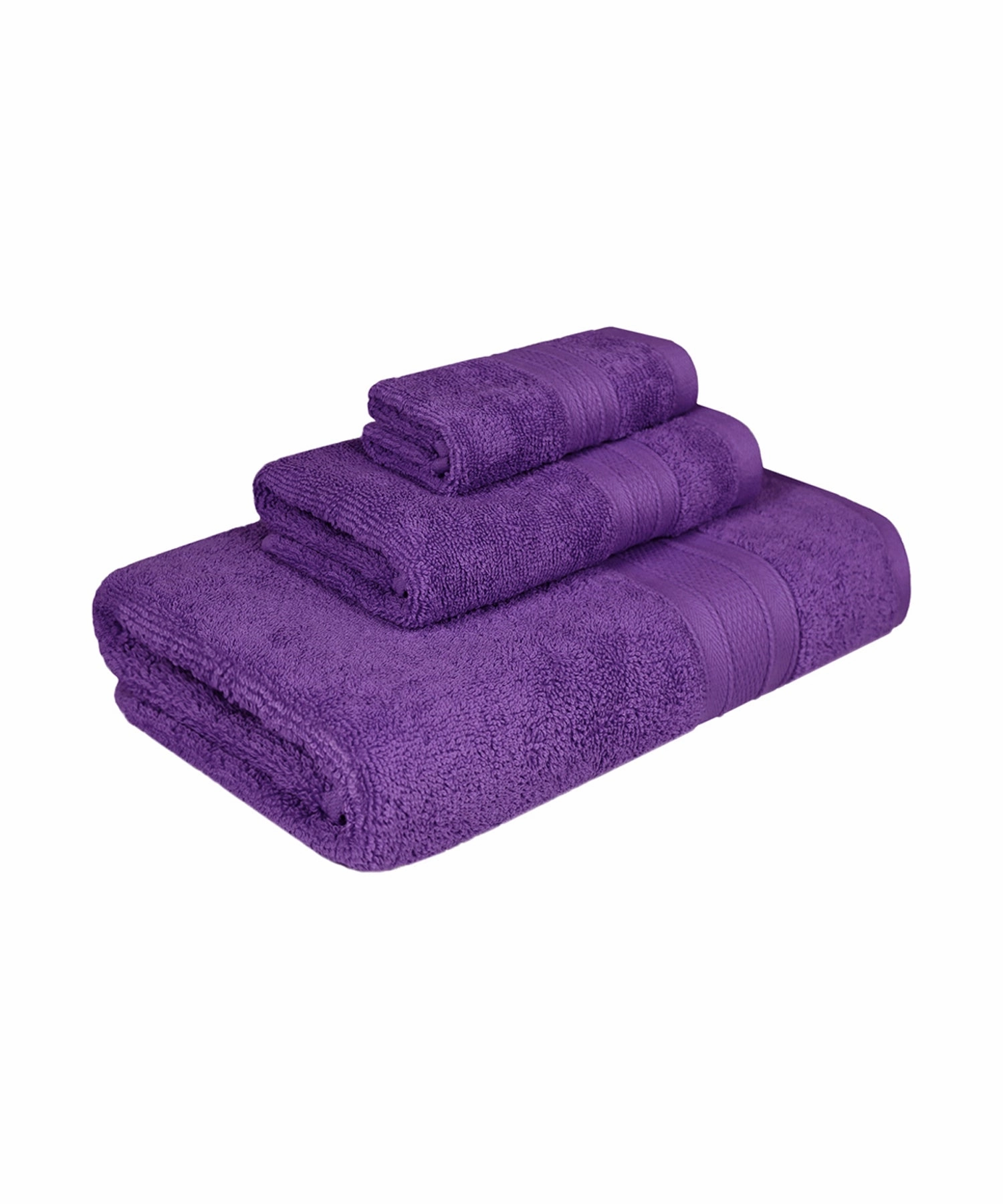 Soft Comfort, 3Pc Set,Air Rich Technology Towel Set ,, 509 GSM,Plum