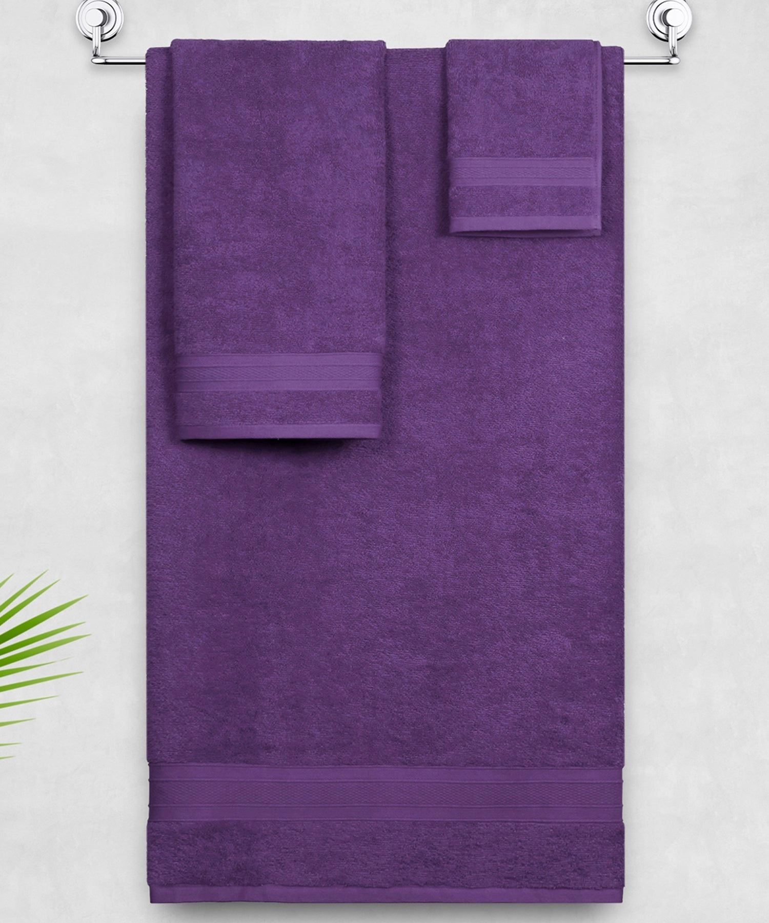 Soft Comfort, 3Pc Set,Air Rich Technology Towel Set ,, 509 GSM,Plum