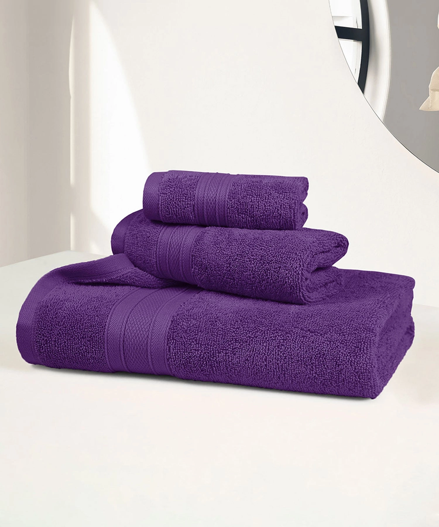 Soft Comfort, 3Pc Set,Air Rich Technology Towel Set ,, 509 GSM,Plum bath towels,soft towels,bathroom textiles
