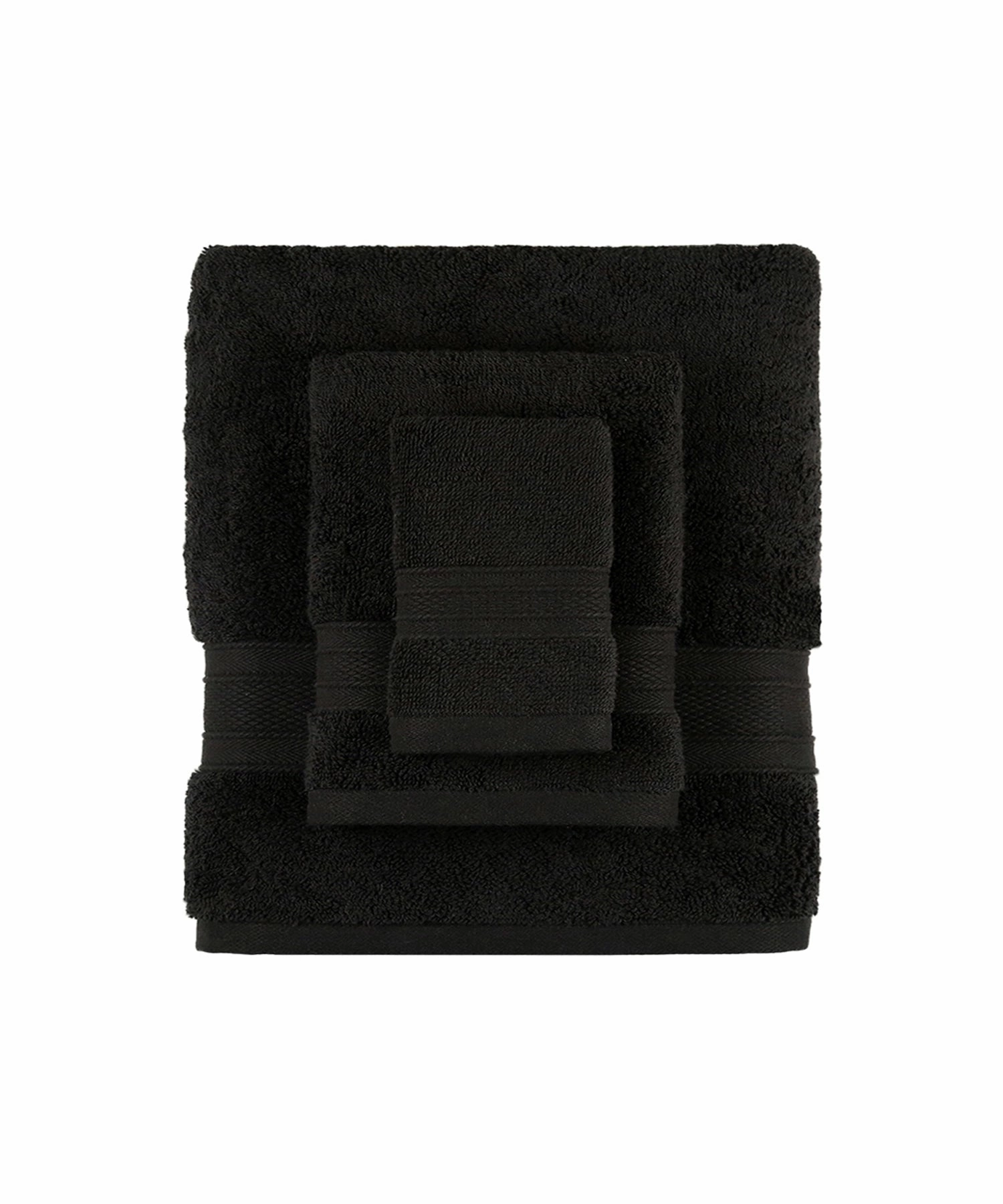 Soft Comfort, 6Pc Set,Air Rich Technology Towel Set ,509 GSM,Black