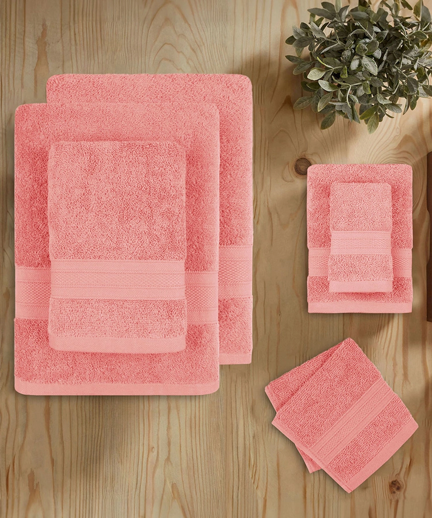 Soft Comfort, 6Pc Set,Air Rich Technology Towel Set ,509 GSM,Coral Haze