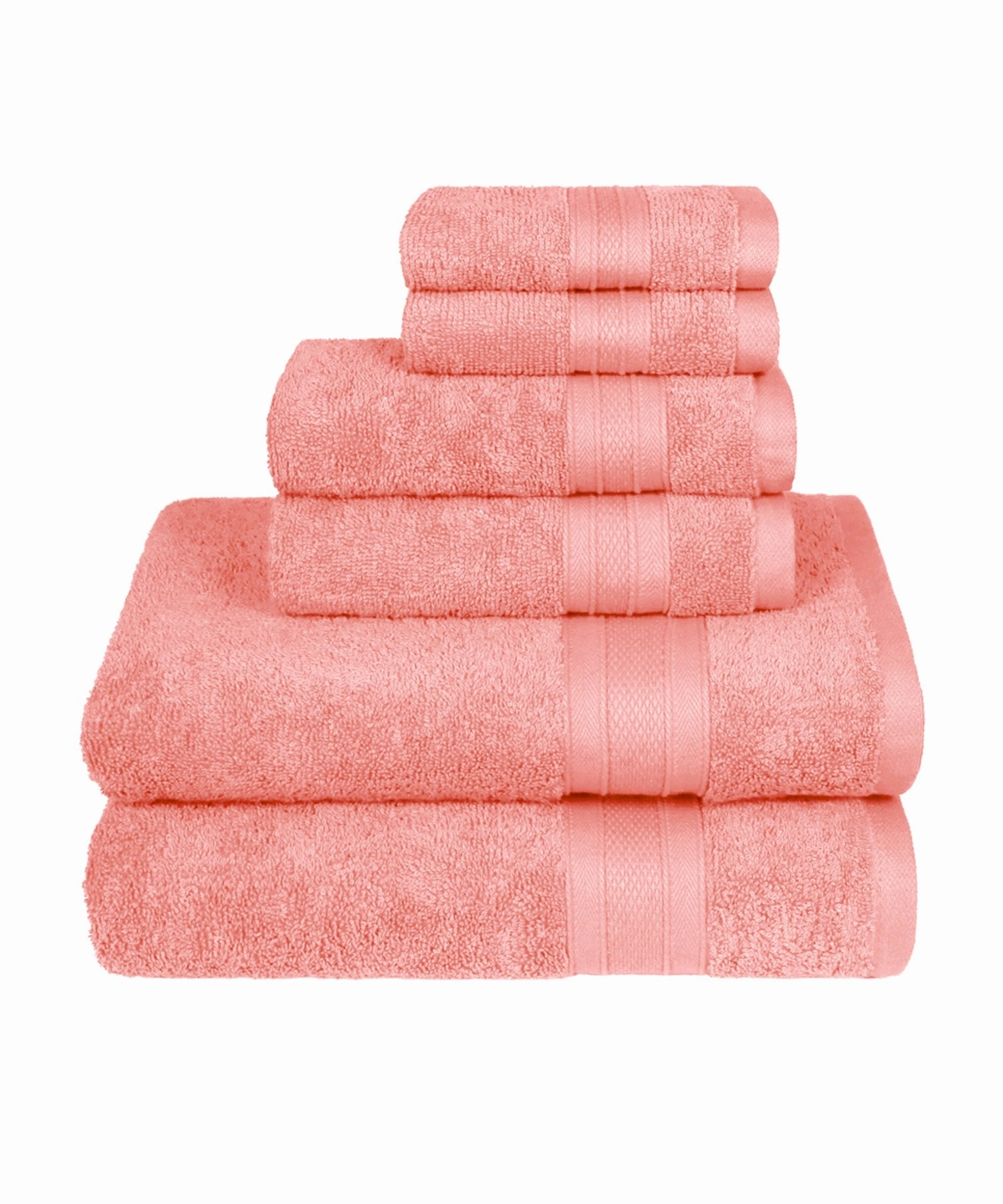 Soft Comfort, 6Pc Set,Air Rich Technology Towel Set ,509 GSM,Coral Haze