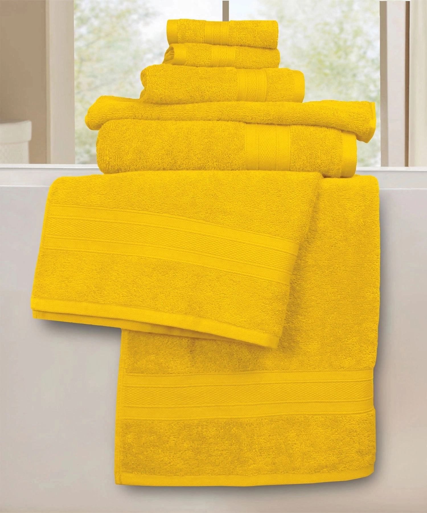 Soft Comfort, 6Pc Set,Air Rich Technology Towel Set ,509 GSM,Mustard Yellow