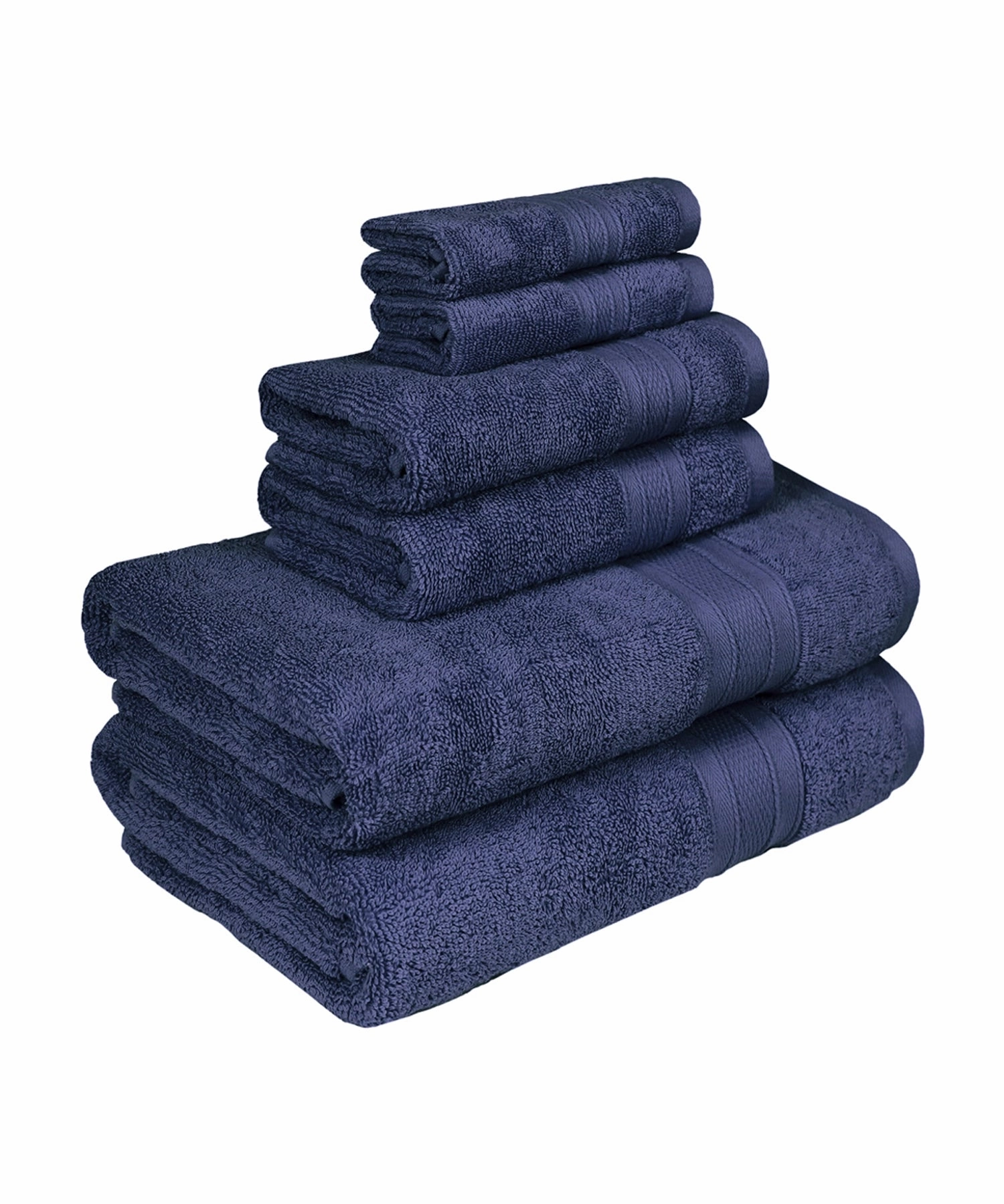 Soft Comfort, 6Pc Set,Air Rich Technology Towel Set ,509 GSM,Navy