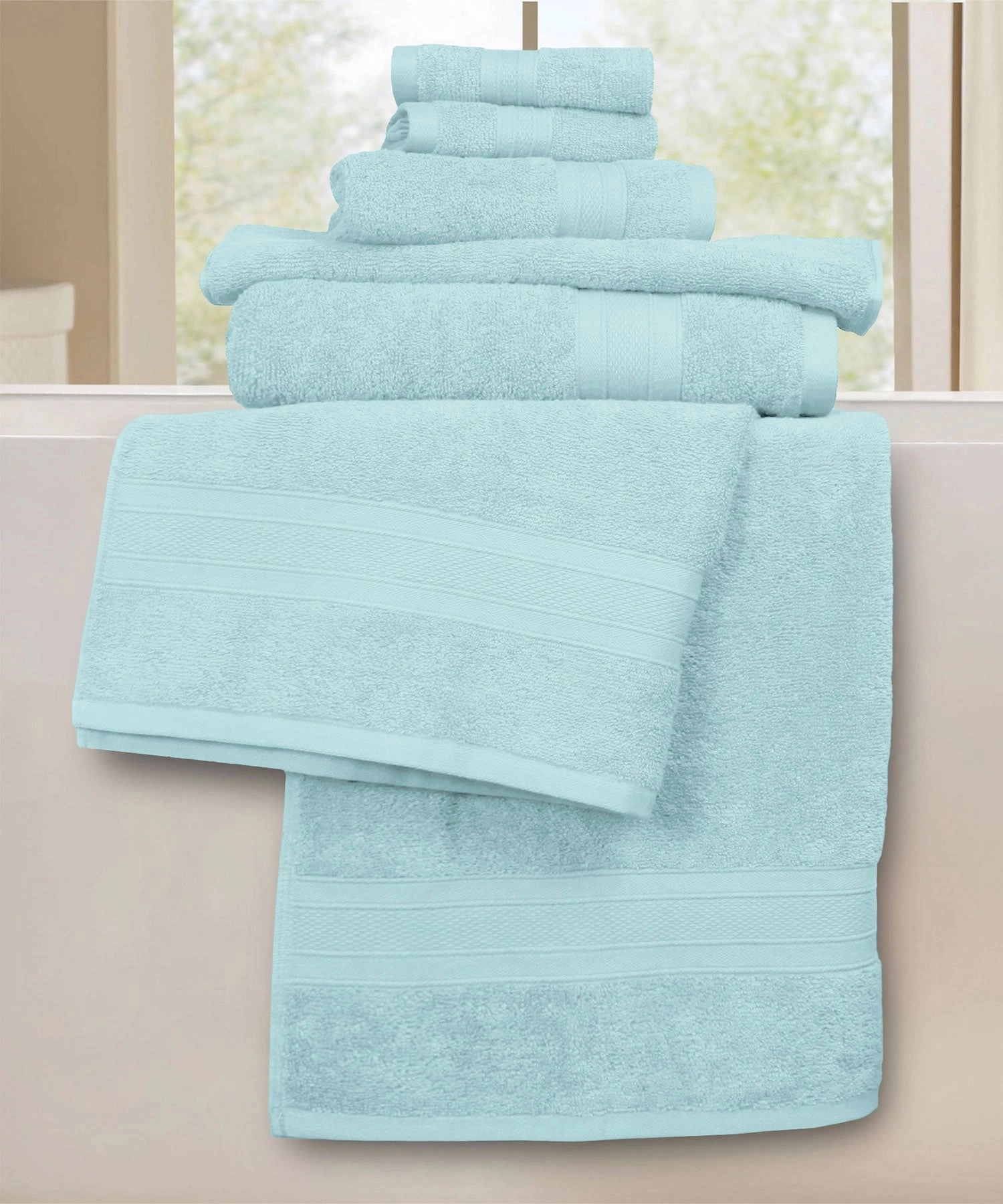 Soft Comfort, 6Pc Set,Air Rich Technology Towel Set ,509 GSM,Nile Blue