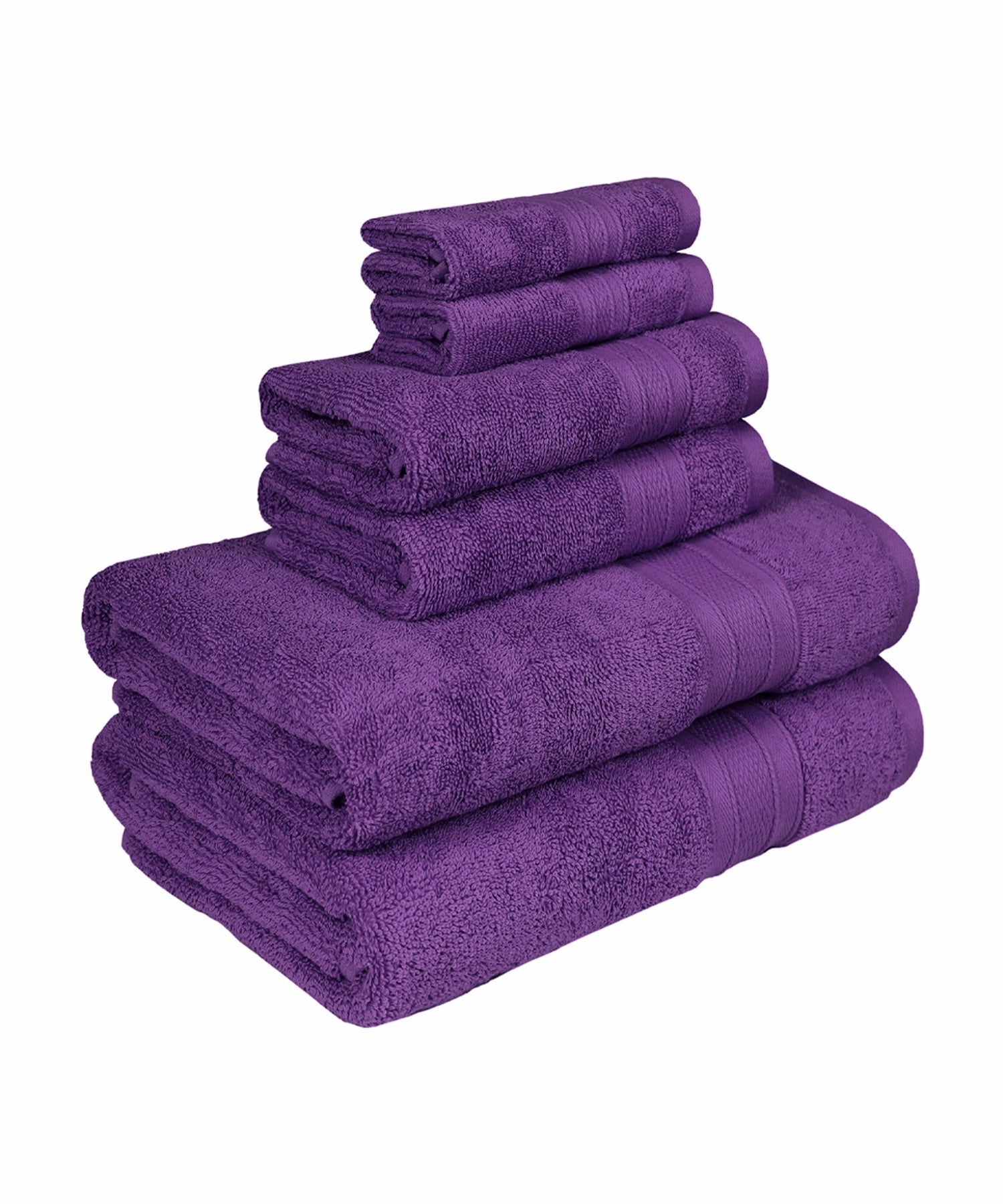 Soft Comfort, 6Pc Set,Air Rich Technology Towel Set ,509 GSM,Plum