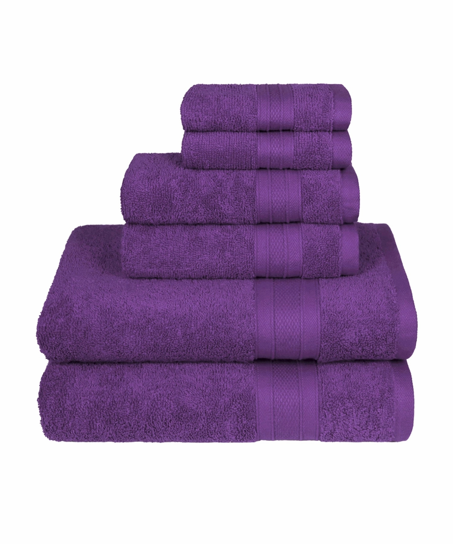 Soft Comfort, 6Pc Set,Air Rich Technology Towel Set ,509 GSM,Plum