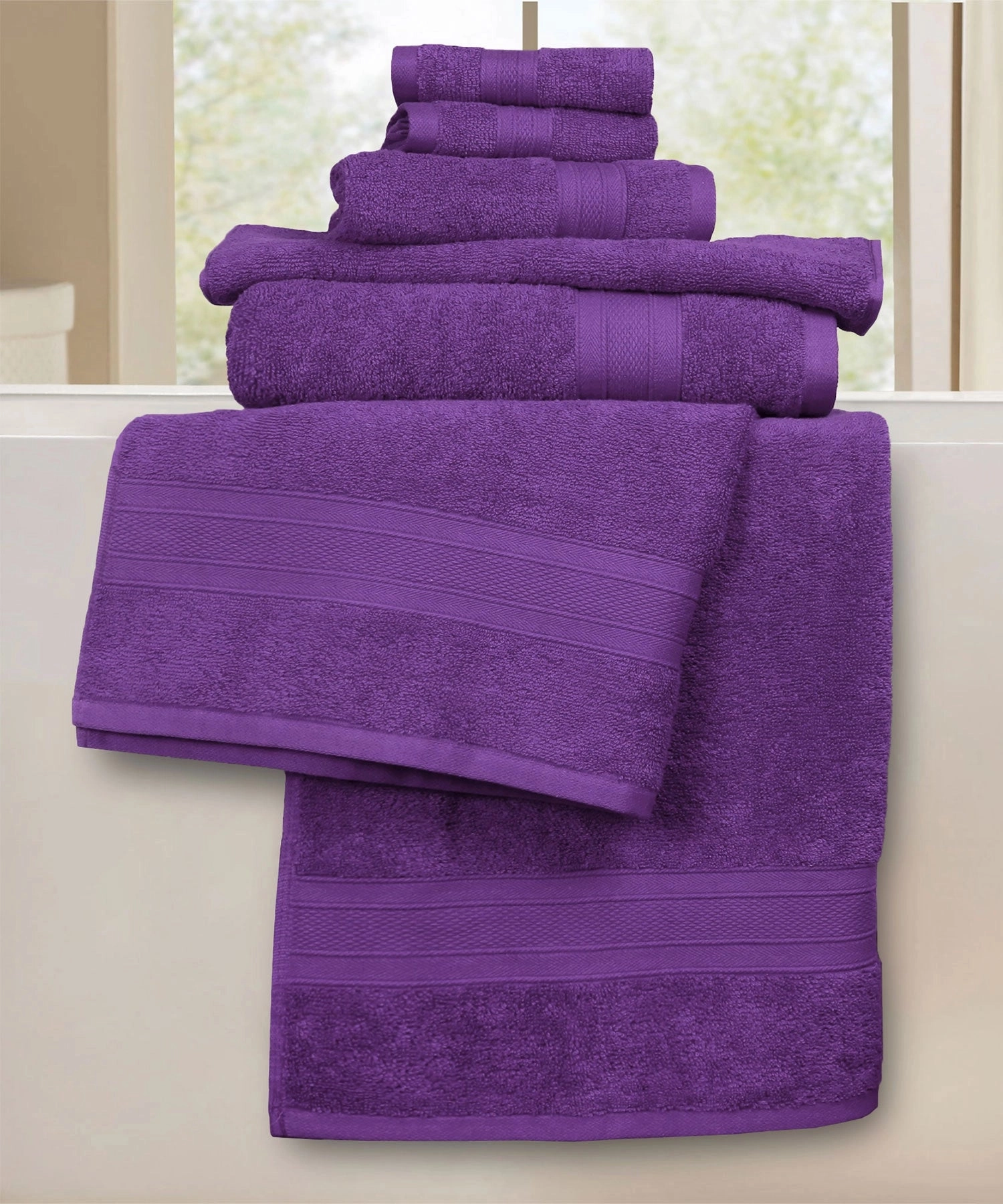 Soft Comfort, 6Pc Set,Air Rich Technology Towel Set ,509 GSM,Plum