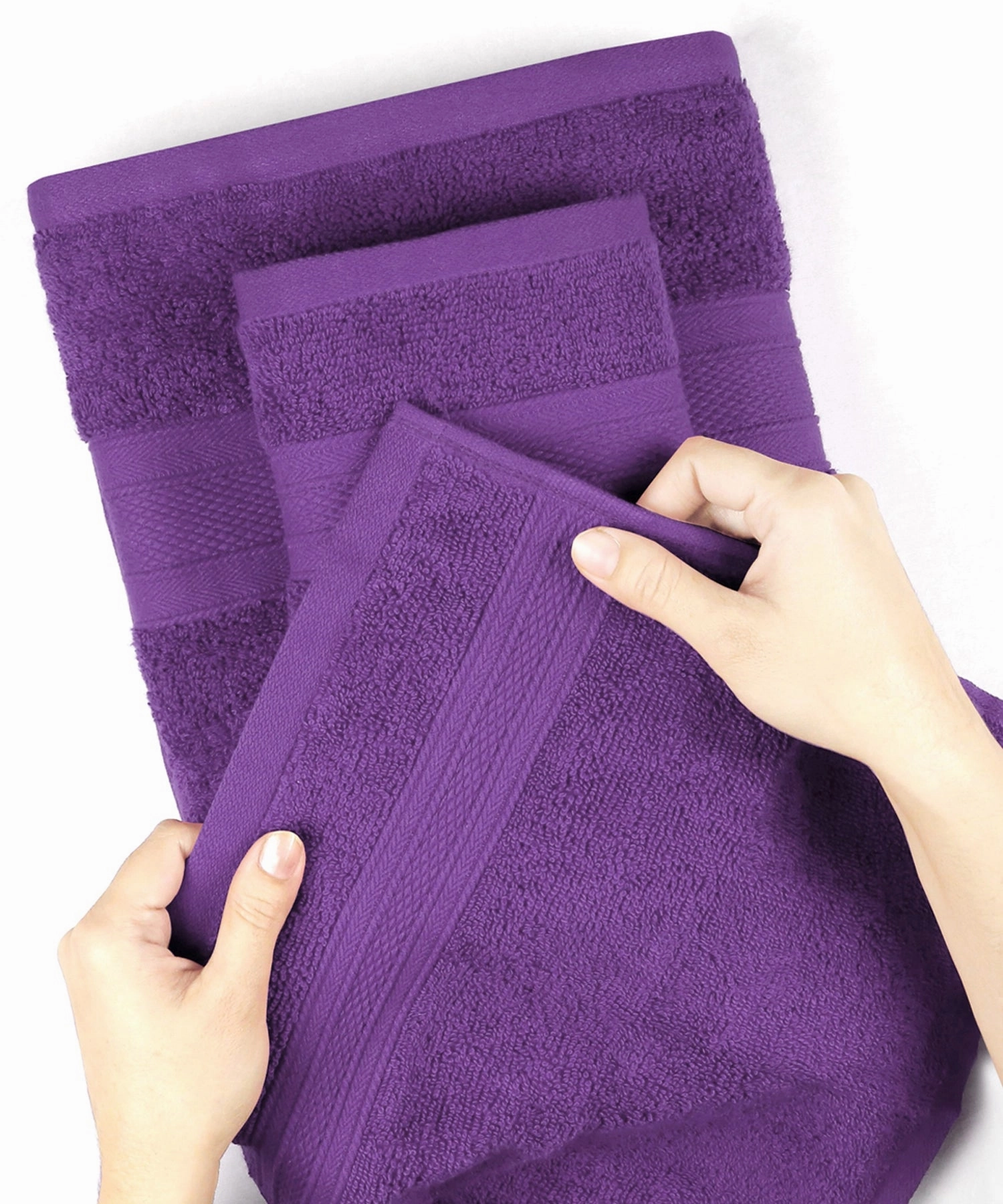 Soft Comfort, 6Pc Set,Air Rich Technology Towel Set ,509 GSM,Plum