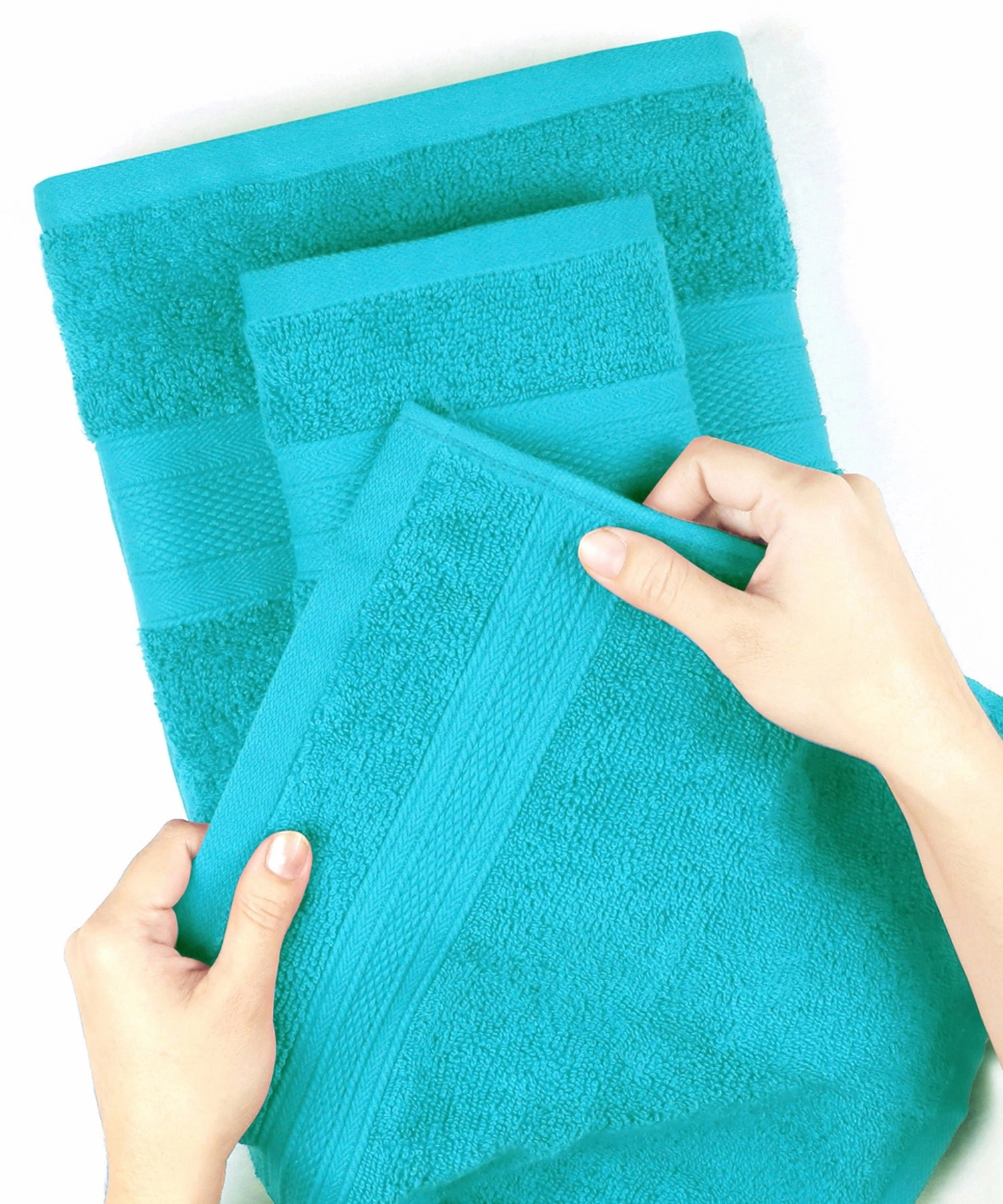 Soft Comfort, 6Pc Set,Air Rich Technology Towel Set ,509 GSM,Teal