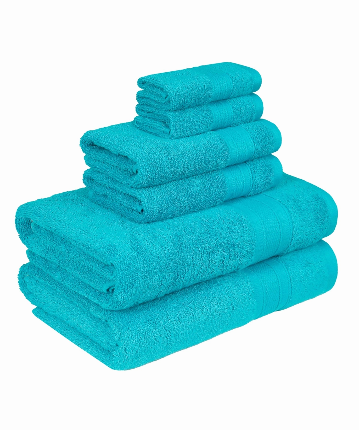 Soft Comfort, 6Pc Set,Air Rich Technology Towel Set ,509 GSM,Teal
