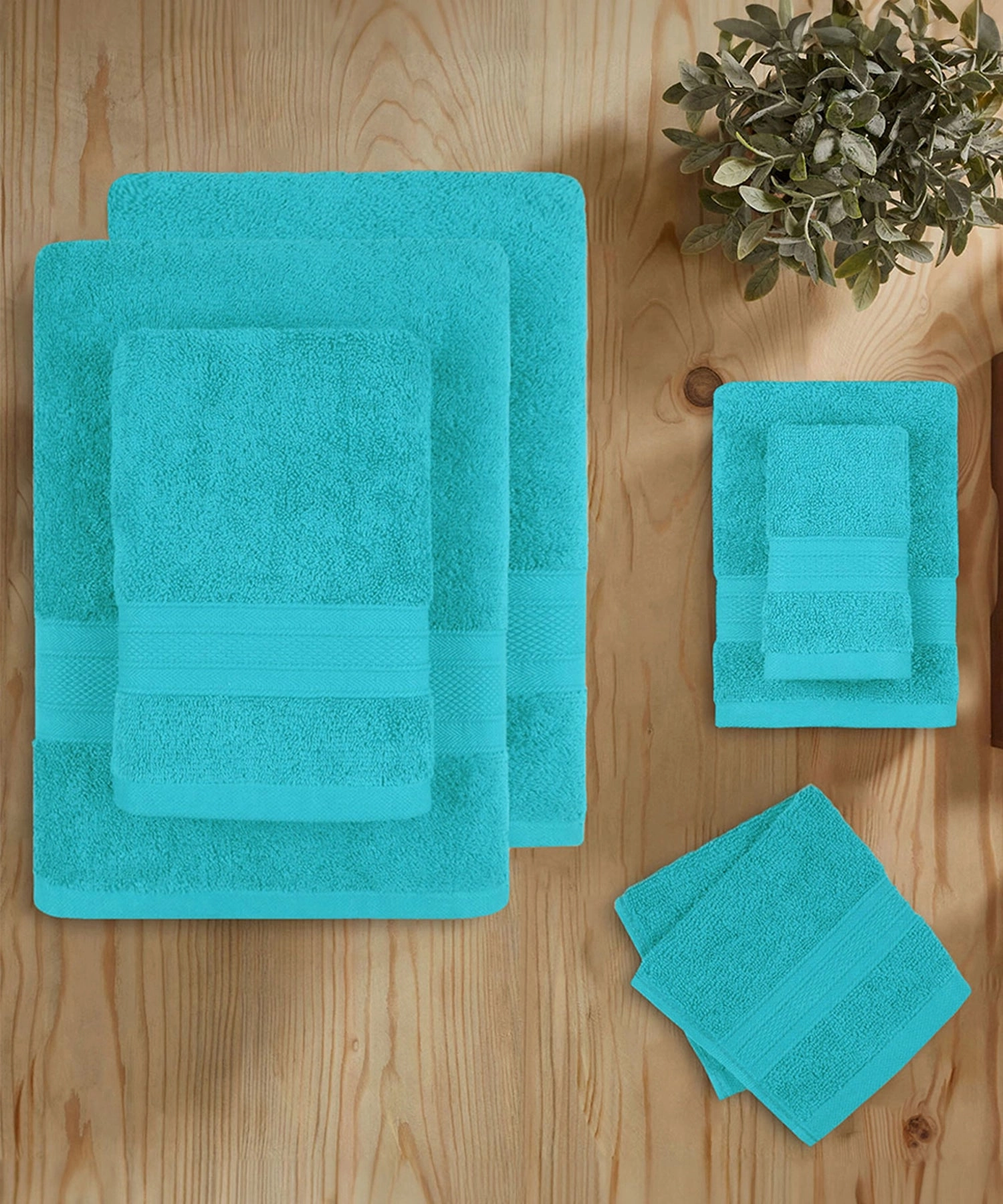 Soft Comfort, 6Pc Set,Air Rich Technology Towel Set ,509 GSM,Teal
