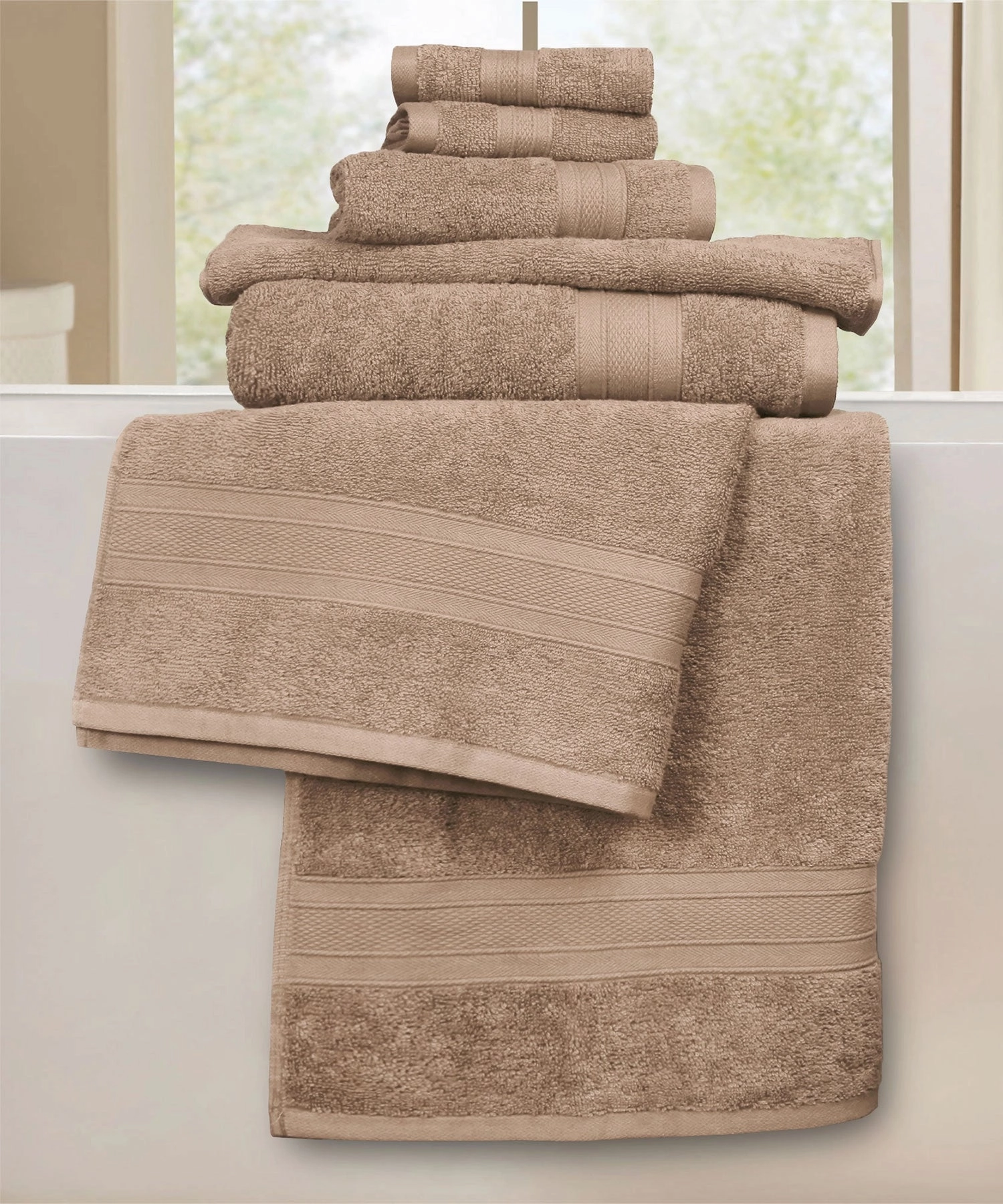 Soft Comfort, 6Pc Set,Air Rich Technology Towel Set , 509 GSM,Acorn