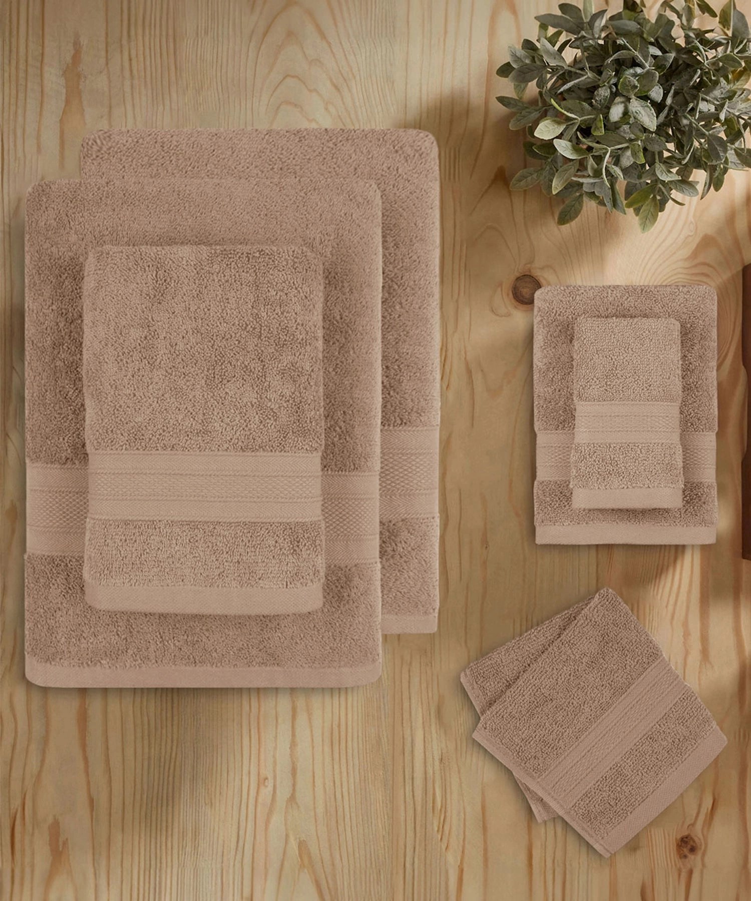 Soft Comfort, 6Pc Set,Air Rich Technology Towel Set , 509 GSM,Acorn