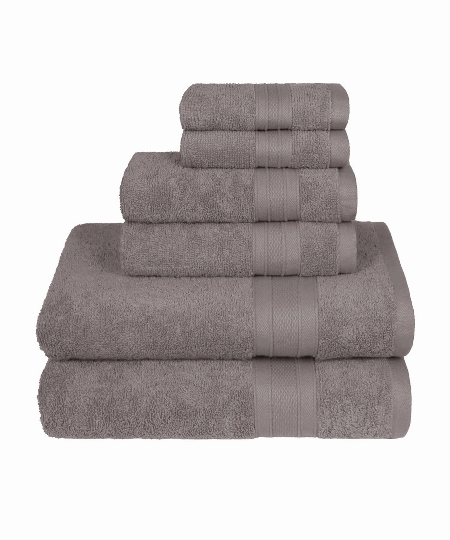 Soft Comfort, 6Pc Set,Air Rich Technology Towel Set , 509 GSM,Charcoal