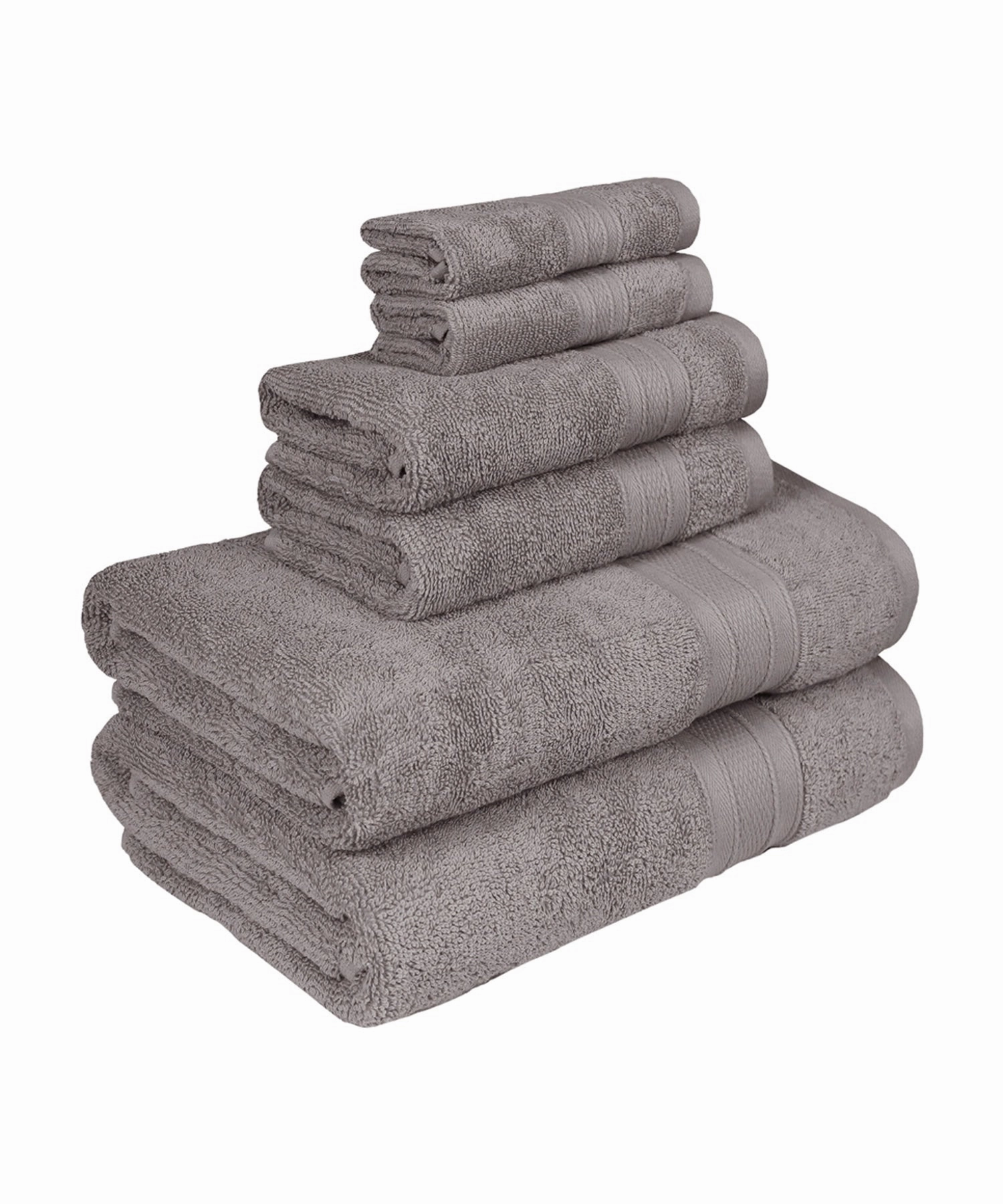 Soft Comfort, 6Pc Set,Air Rich Technology Towel Set , 509 GSM,Charcoal