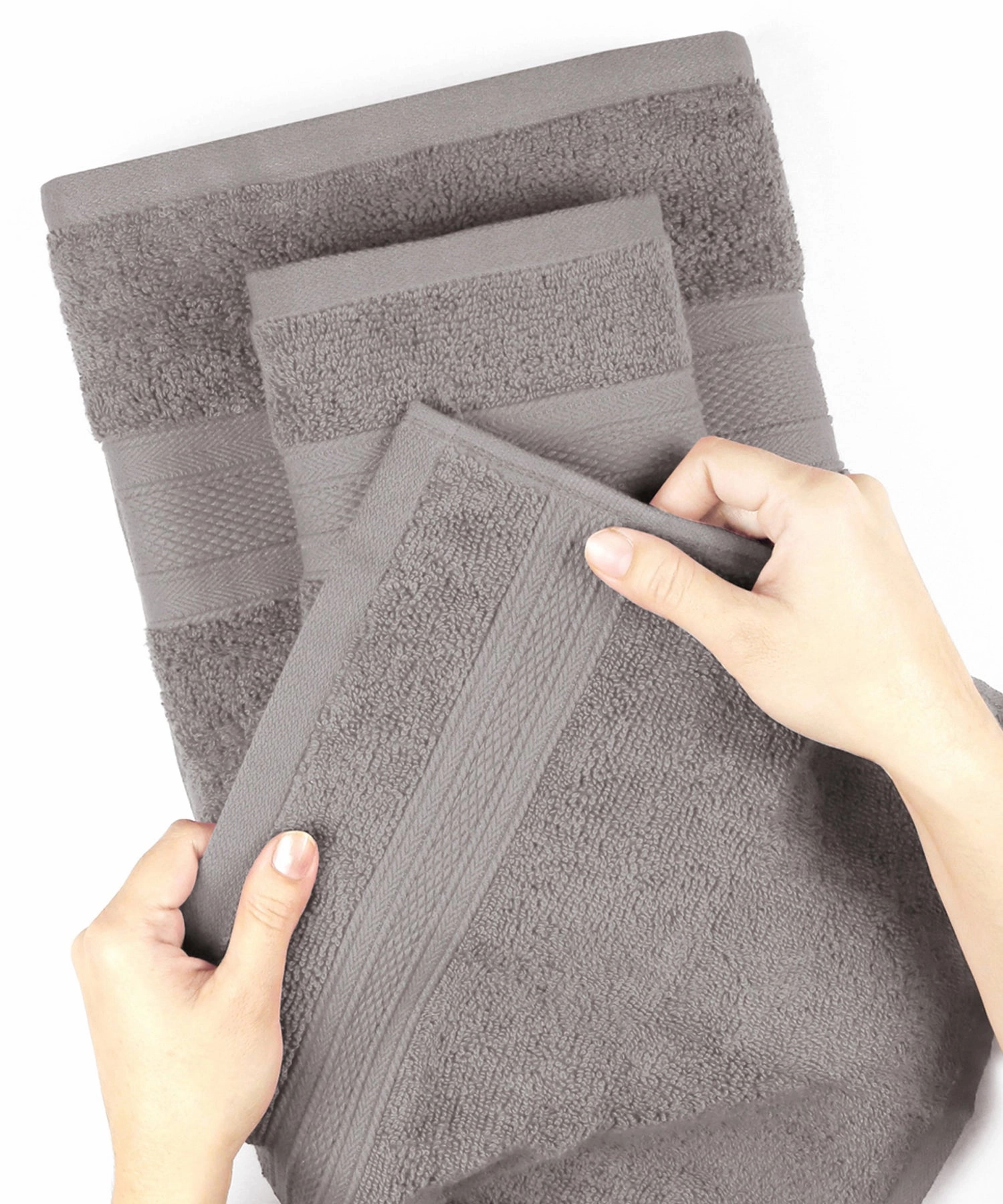 Soft Comfort, 6Pc Set,Air Rich Technology Towel Set , 509 GSM,Charcoal