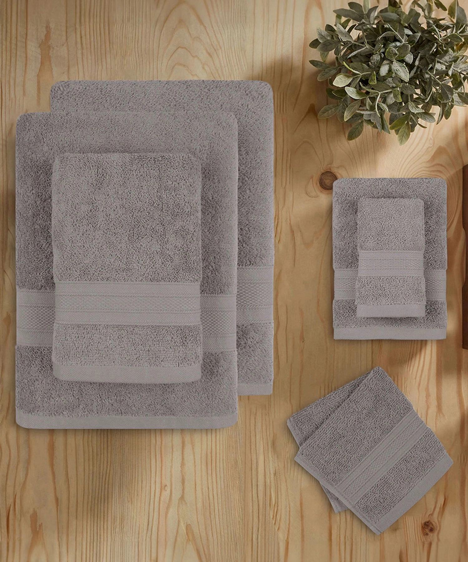 Soft Comfort, 6Pc Set,Air Rich Technology Towel Set , 509 GSM,Charcoal