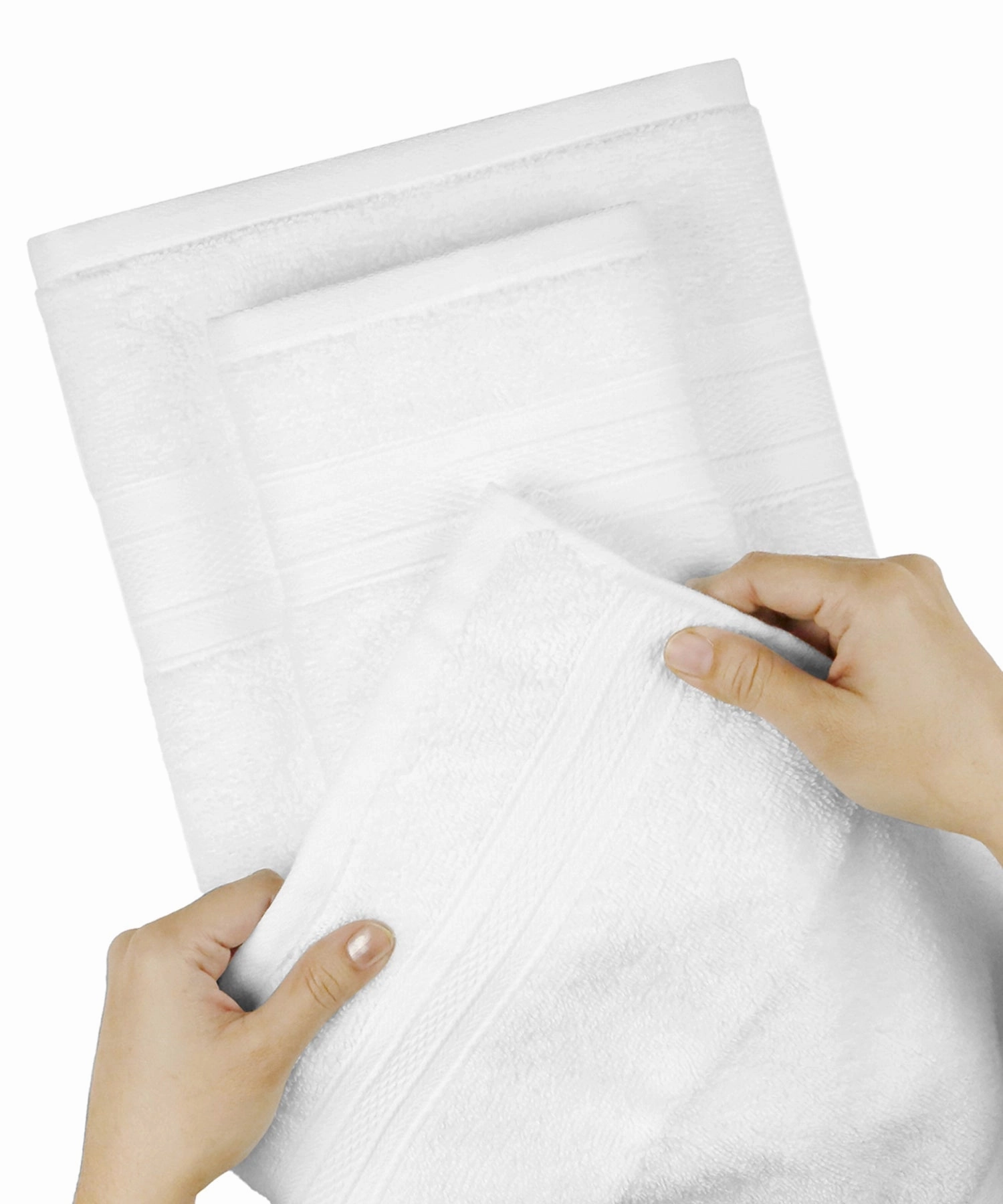 Soft Comfort, 6Pc Set,Air Rich Technology Towel Set , 509 GSM,White