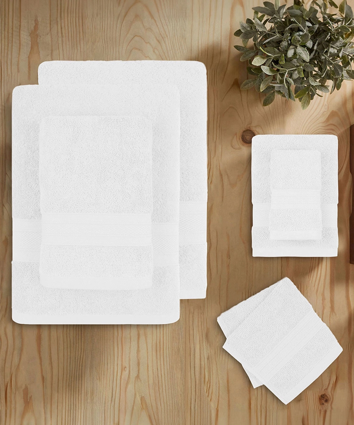 Soft Comfort, 6Pc Set,Air Rich Technology Towel Set , 509 GSM,White
