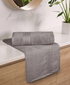 Soft Comfort Air Rich Technology 2Pc Bath Towel, 100% Cotton, 509 GSM, Charcoal bath towels,soft towels,bathroom textiles