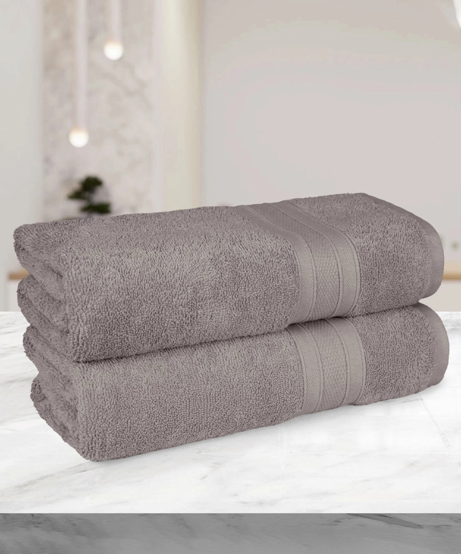 Soft Comfort Air Rich Technology 2Pc Bath Towel, 100% Cotton, 509 GSM, Charcoal
