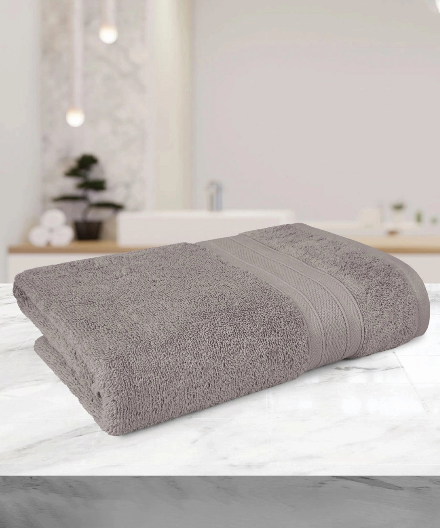 Soft Comfort Air Rich Technology Bath Towel, 100% Cotton, 509 GSM, Charcoal