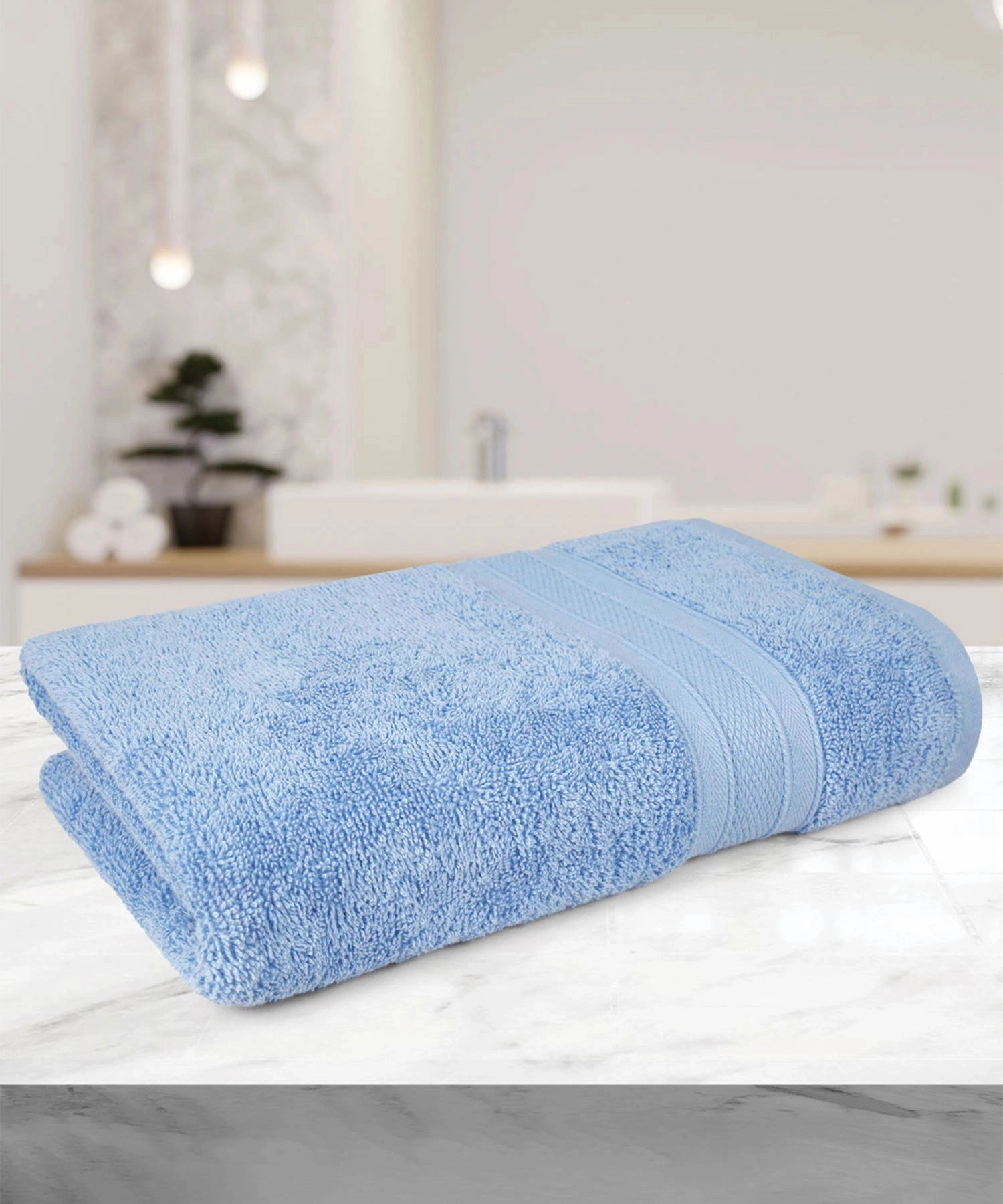 Soft Comfort Allure Air Rich Technology Bath Towel, 100% Cotton, 509 GSM, Blue