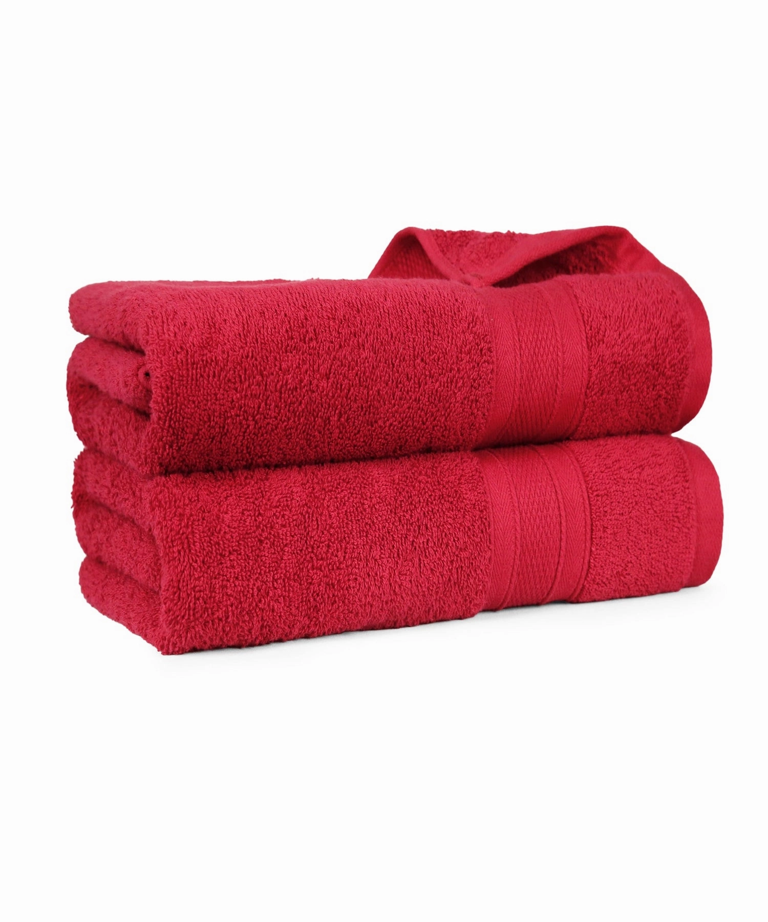 Soft Comfort Crimson Air Rich Technology 2Pc Bath Towel, 100% Cotton, 509 GSM, Red