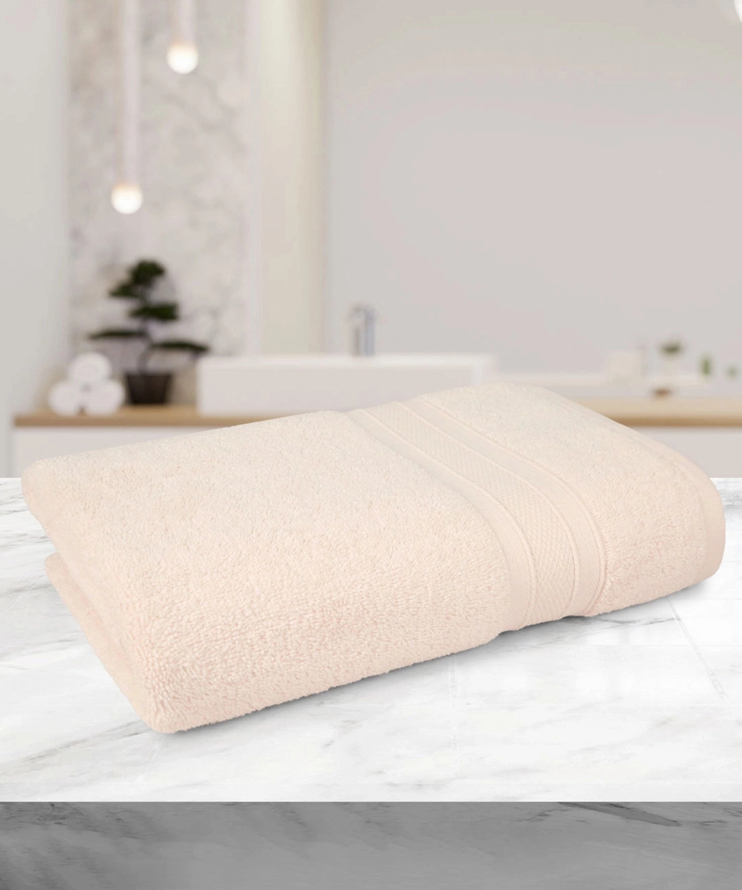 Soft Comfort Linen Air Rich Technology Bath Towel, 100% Cotton, 509 GSM, Beige