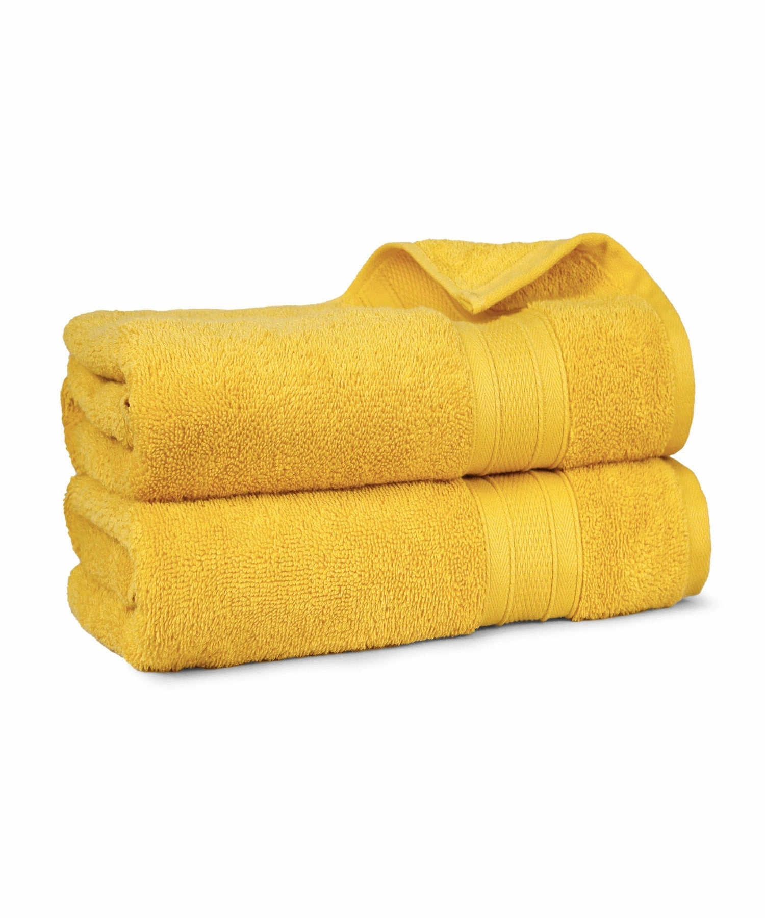 Soft Comfort Mustard Yellow Air Rich Technology 2Pc Bath Towel, 100% Cotton, 509 GSM, Yellow