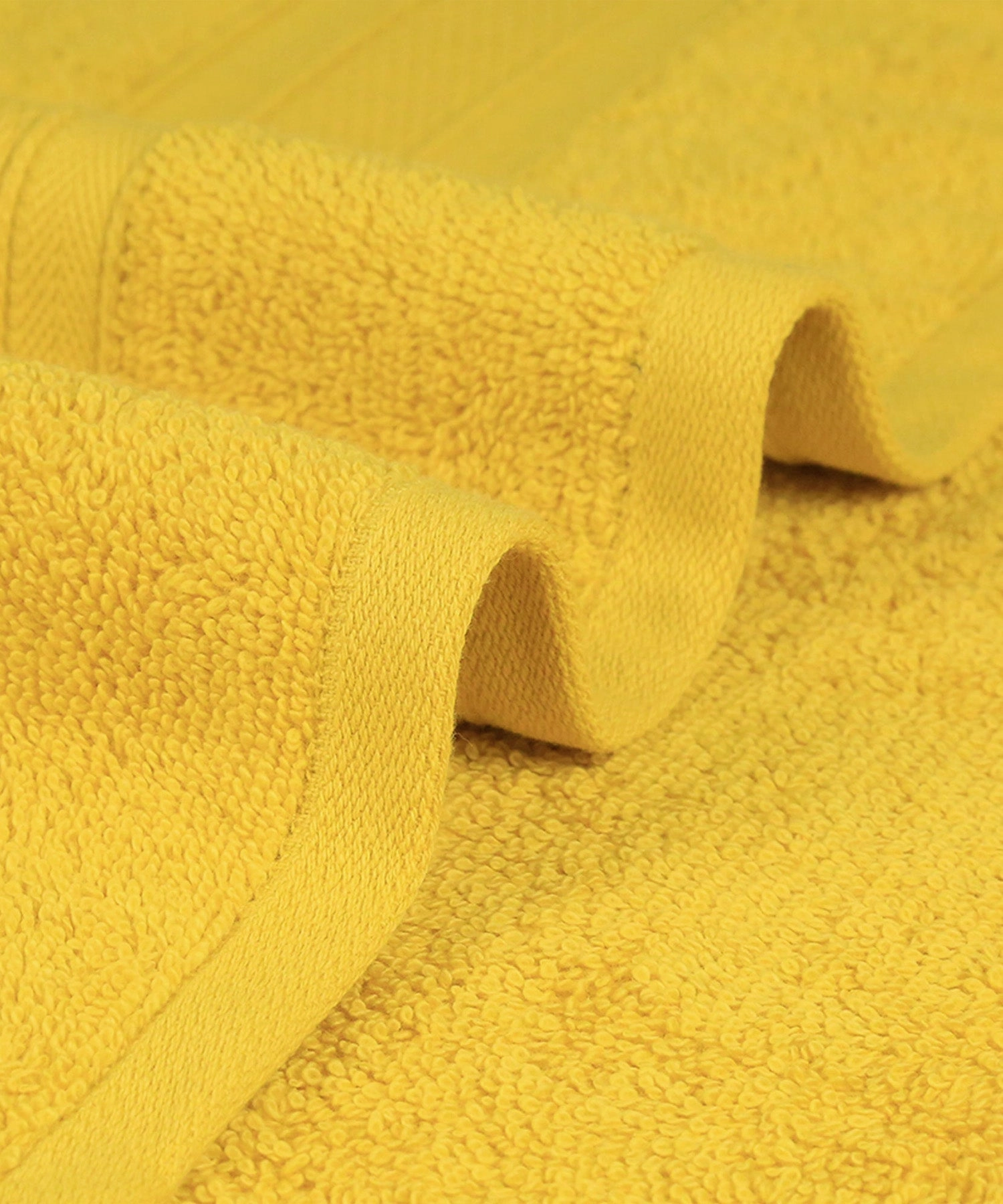 Soft Comfort Mustard Yellow Air Rich Technology 2Pc Bath Towel, 100% Cotton, 509 GSM, Yellow