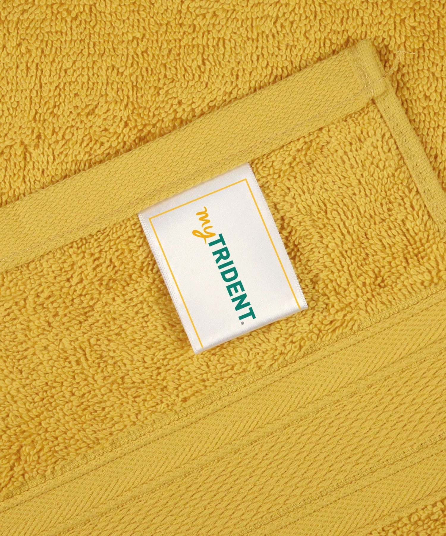 Soft Comfort Mustard Yellow Air Rich Technology Bath Towel, 100% Cotton, 509 GSM, Yellow