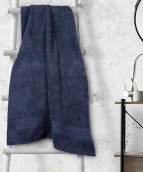 Soft Comfort Navy Air Rich Technology Bath Towel, 100% Cotton, 509 GSM, Blue bath towels,soft towels,bathroom textiles