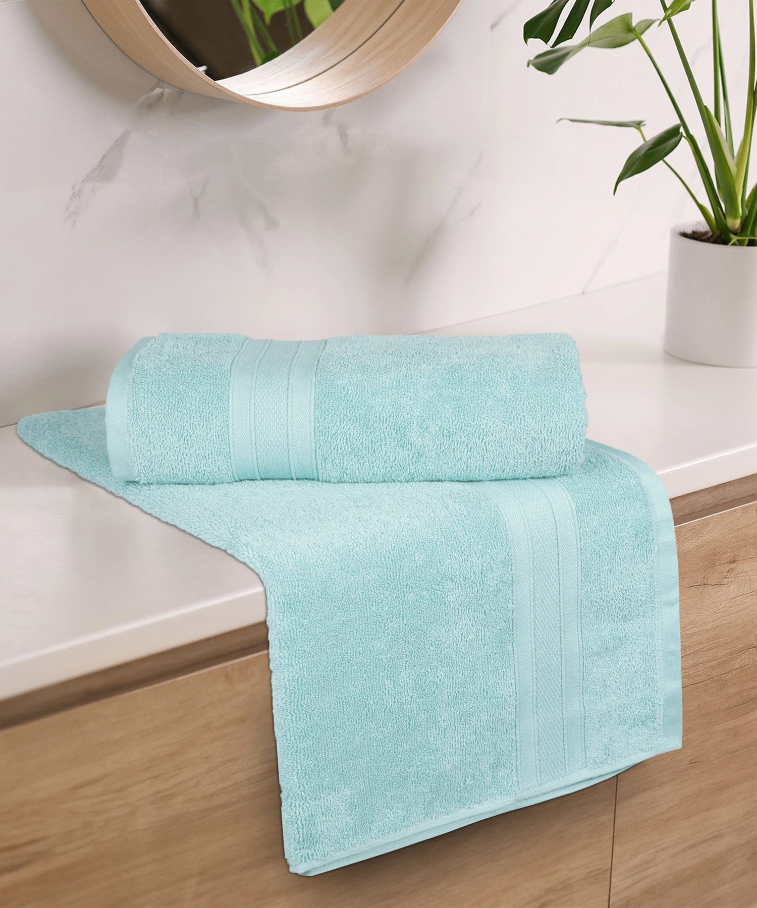 Soft Comfort Nile Blue Air Rich Technology 2Pc Bath Towel, 100% Cotton, 509 GSM, Blue bath towels,soft towels,bathroom textiles