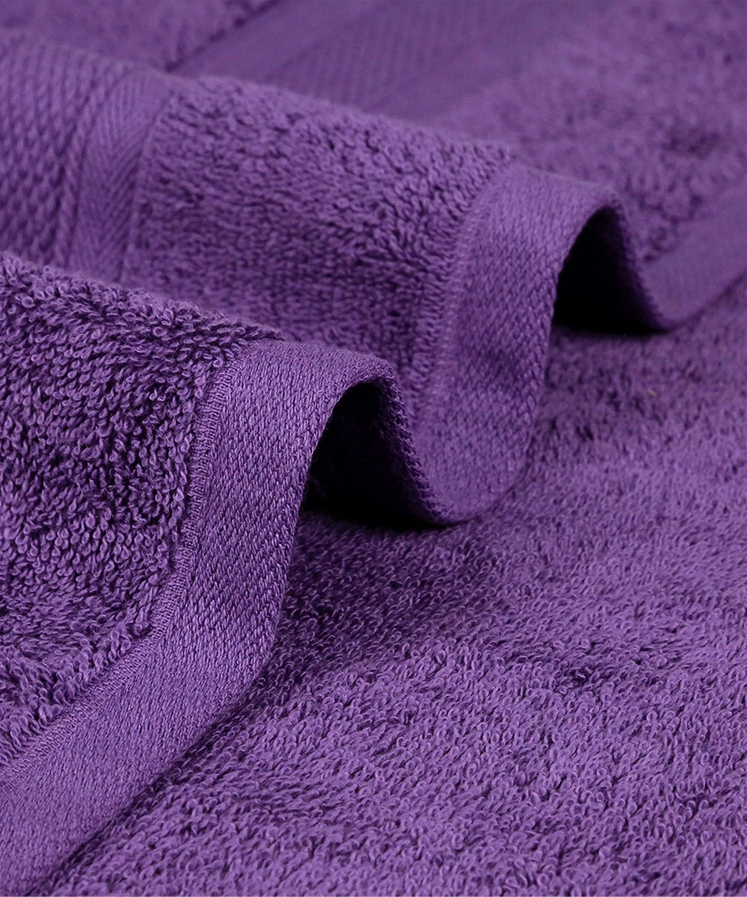 Soft Comfort Plum Air Rich Technology 4Pc Bath Towel, 100% Cotton, 509 GSM, Purple