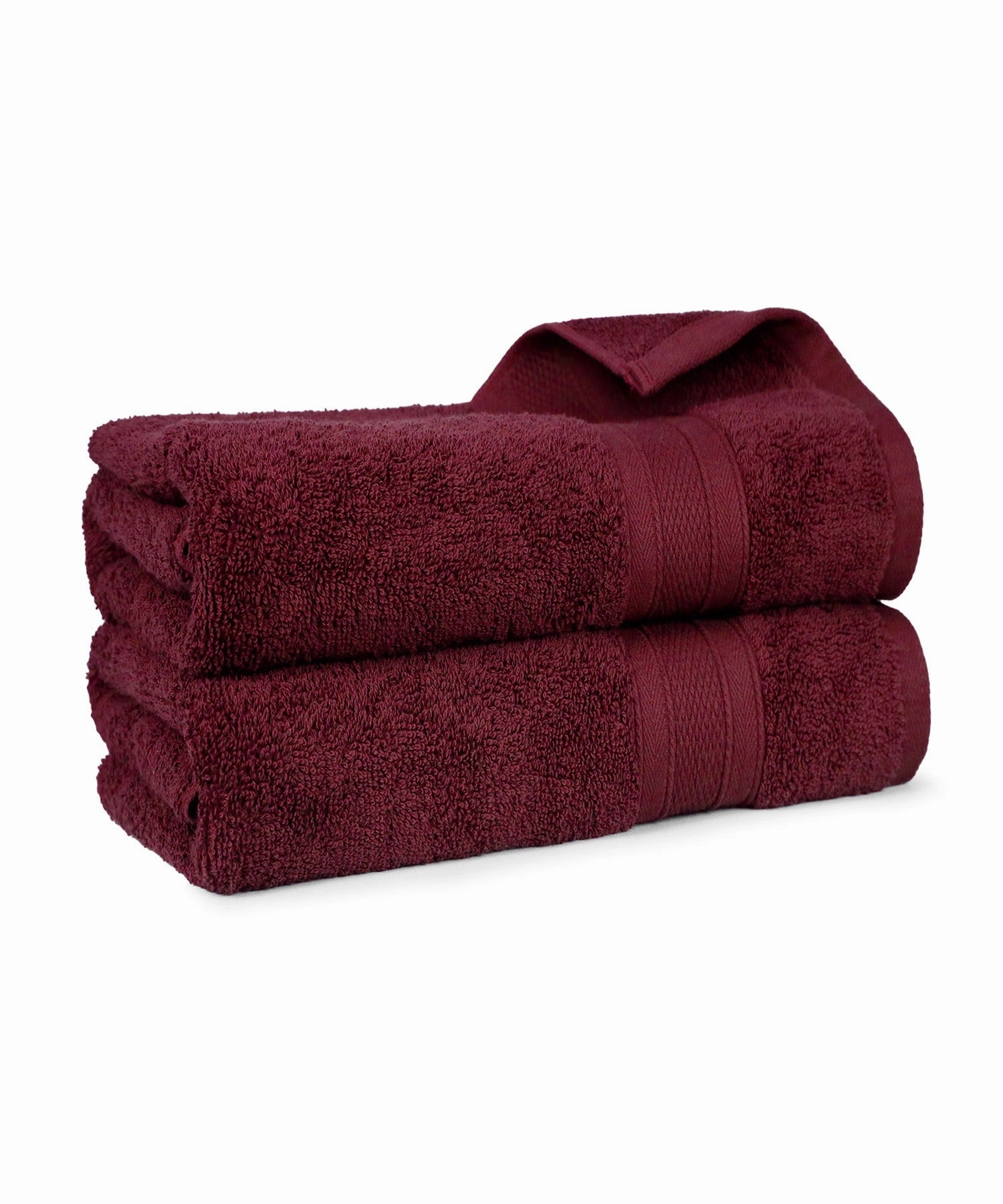 Soft Comfort Red Wine Air Rich Technology 2Pc Bath Towel, 100% Cotton, 509 GSM, Red