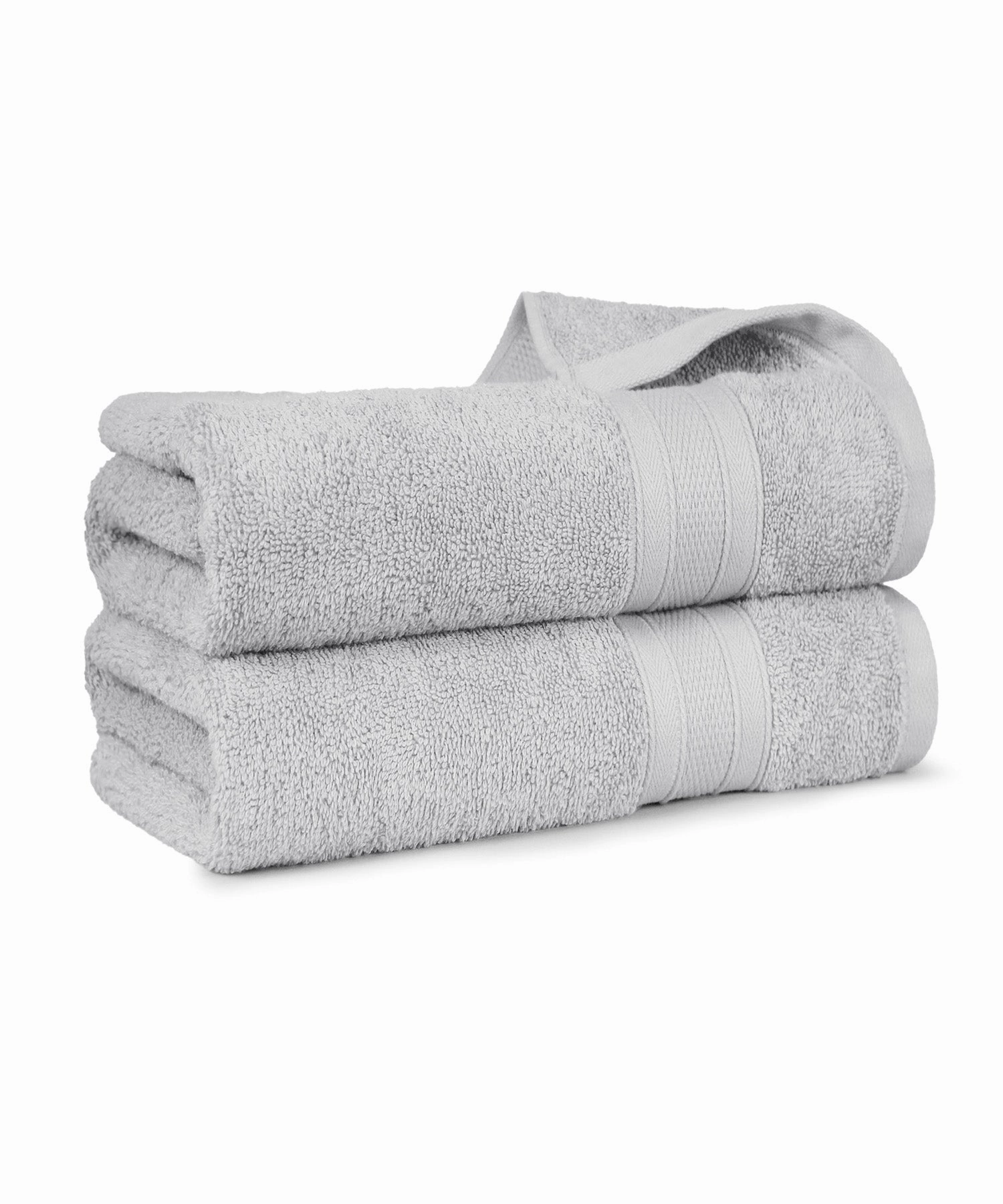 Soft Comfort Silver Air Rich Technology 2Pc Bath Towel, 100% Cotton, 509 GSM, Grey