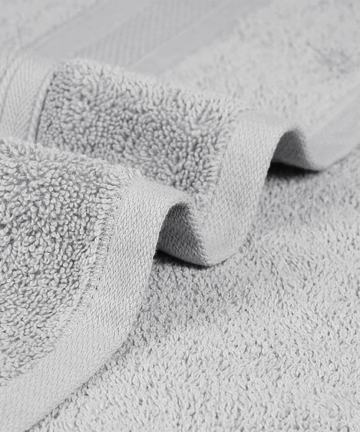 Soft Comfort Silver Air Rich Technology 4Pc Bath Towel, 100% Cotton, 509 GSM, Grey