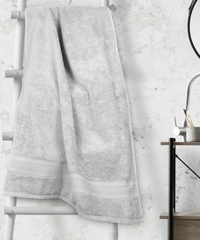 Soft Comfort Silver Air Rich Technology Bath Towel, 100% Cotton, 509 GSM, Grey bath towels,soft towels,bathroom textiles