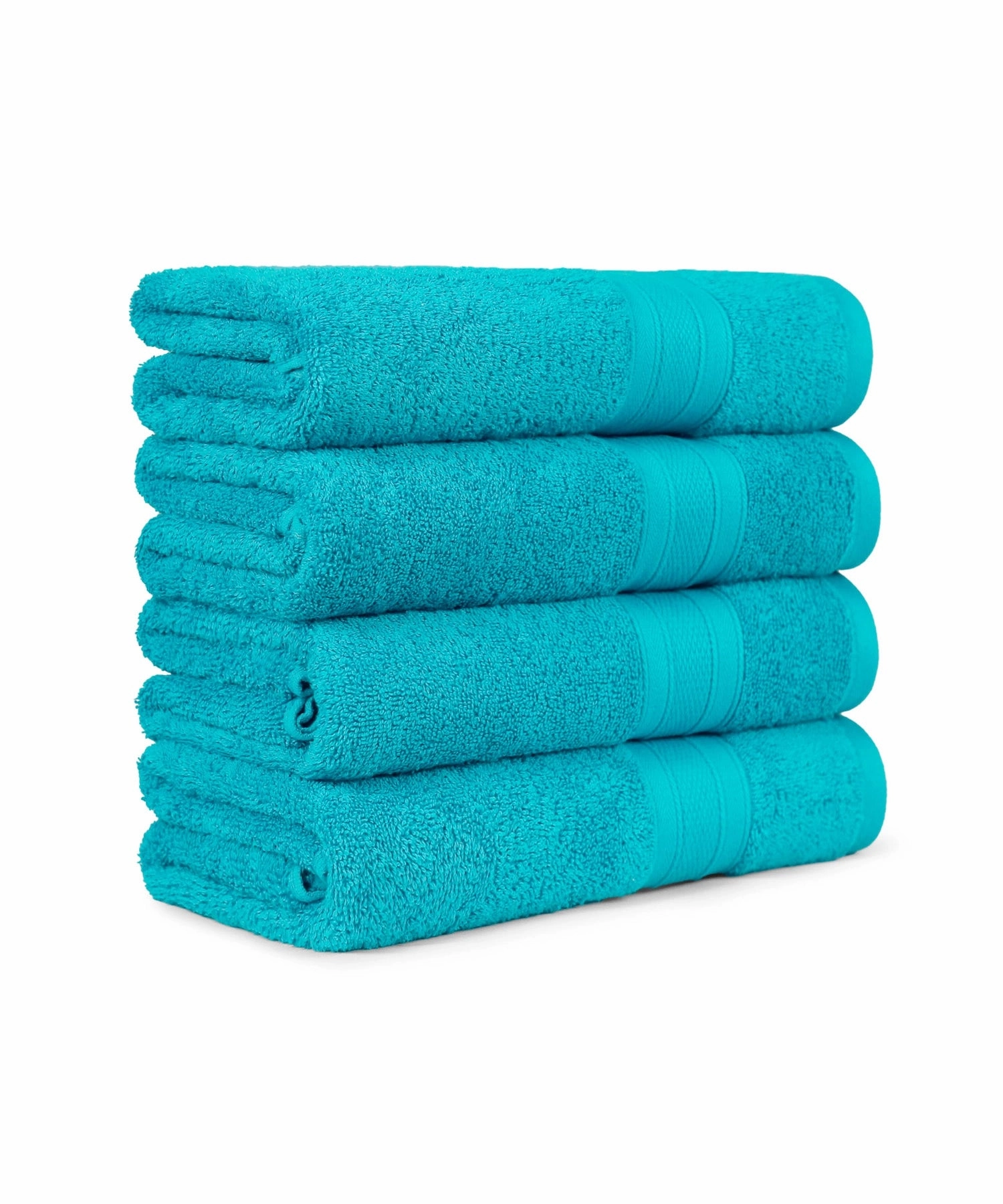 Soft Comfort Teal Air Rich Technology 4Pc Bath Towel, 100% Cotton, 509 GSM, Blue