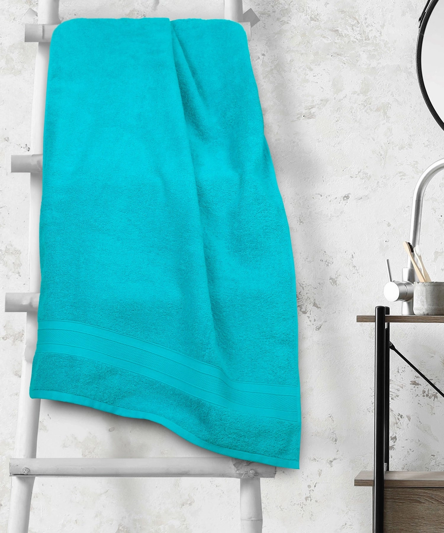 Soft Comfort Teal Air Rich Technology Bath Towel, 100% Cotton, 509 GSM, Blue bath towels,soft towels,bathroom textiles