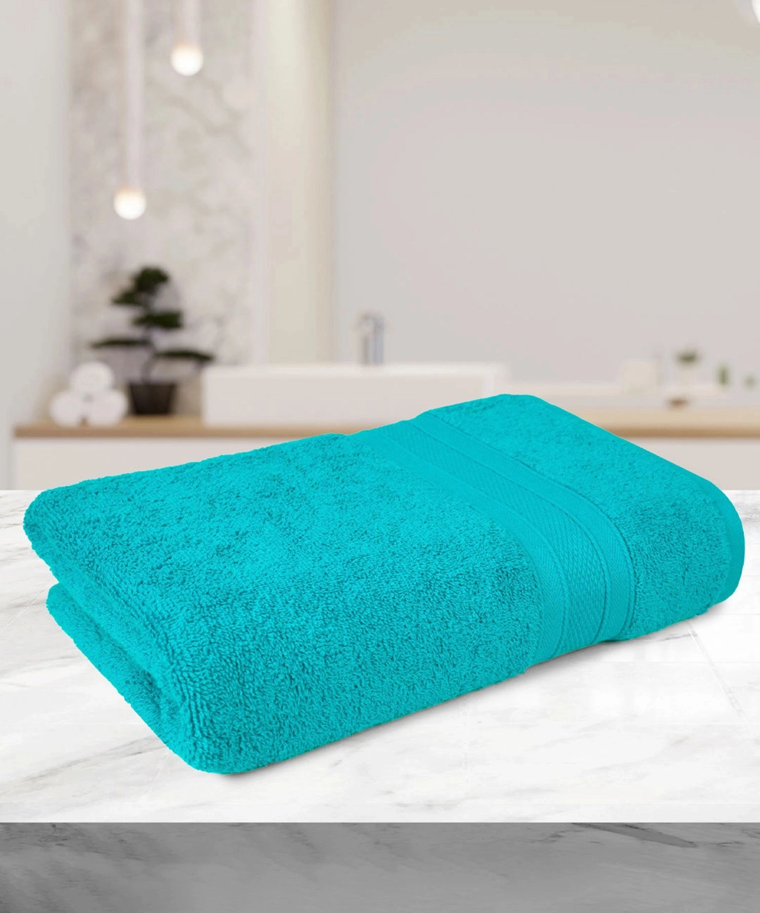 Soft Comfort Teal Air Rich Technology Bath Towel, 100% Cotton, 509 GSM, Blue